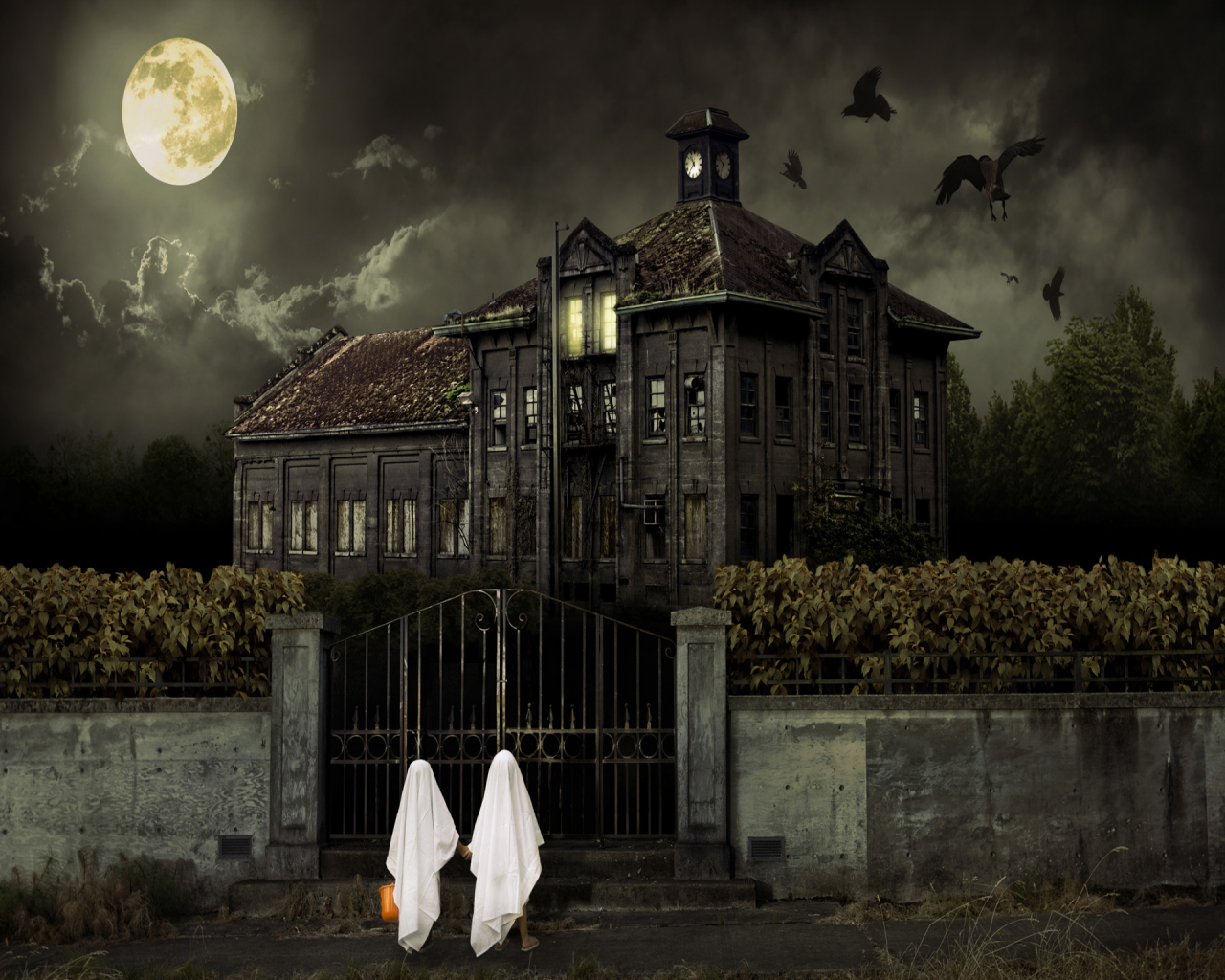 Free download Halloween Scary House Desktop Wallpaper [1280x1024] for your Desktop, Mobile & Tablet. Explore Scary Halloween Wallpaper for Computer. Scary Halloween Desktop Wallpaper, Scary Halloween Wallpaper, Scary Halloween Wallpaper