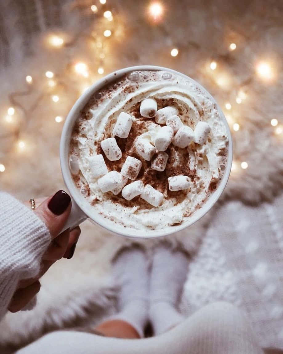 Download Steaming hot chocolate in a cozy atmosphere Wallpaper