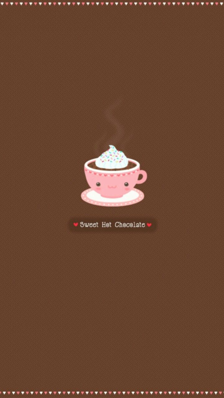 Sweet hot chocolate. Christmas wallpaper, Kawaii anime, Chocolate