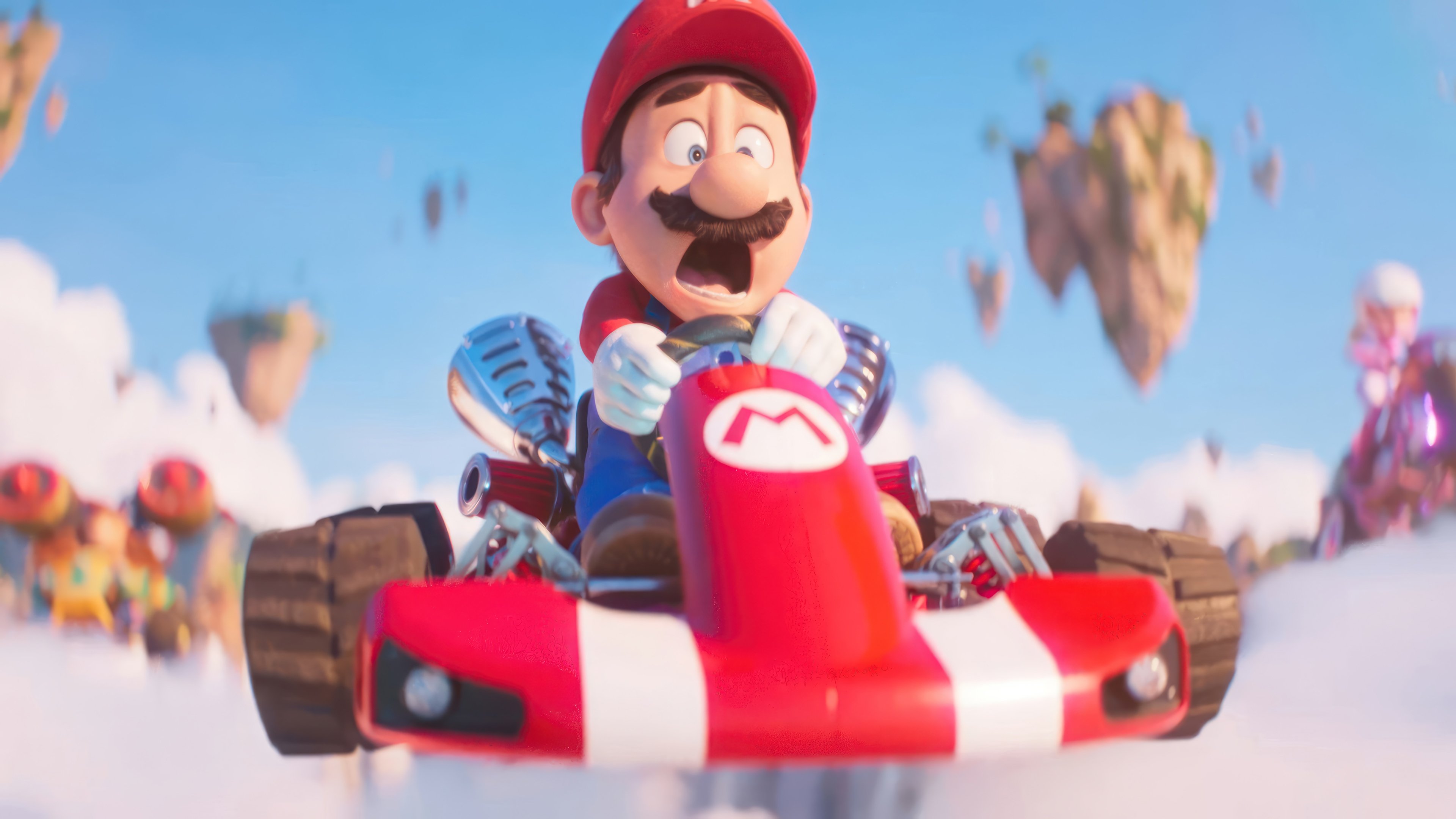 Mario Kart Racing Super Mario Bros Movie Wallpaper 4k Ultra HD