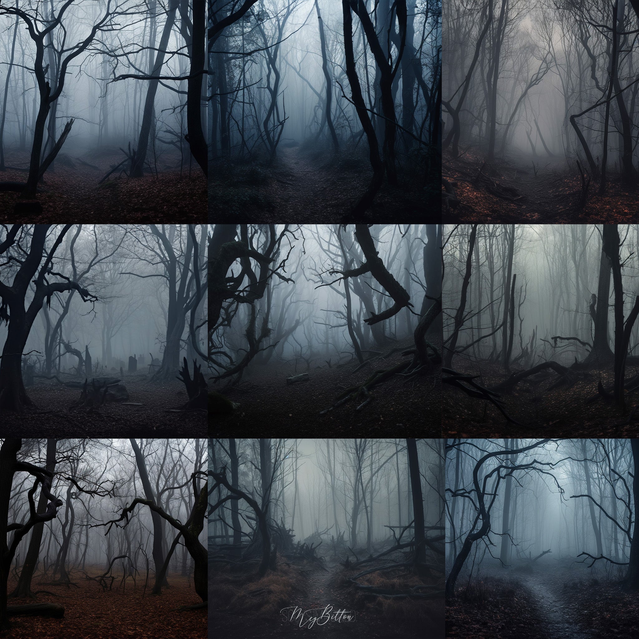 Haunted Forest Background Bundle
