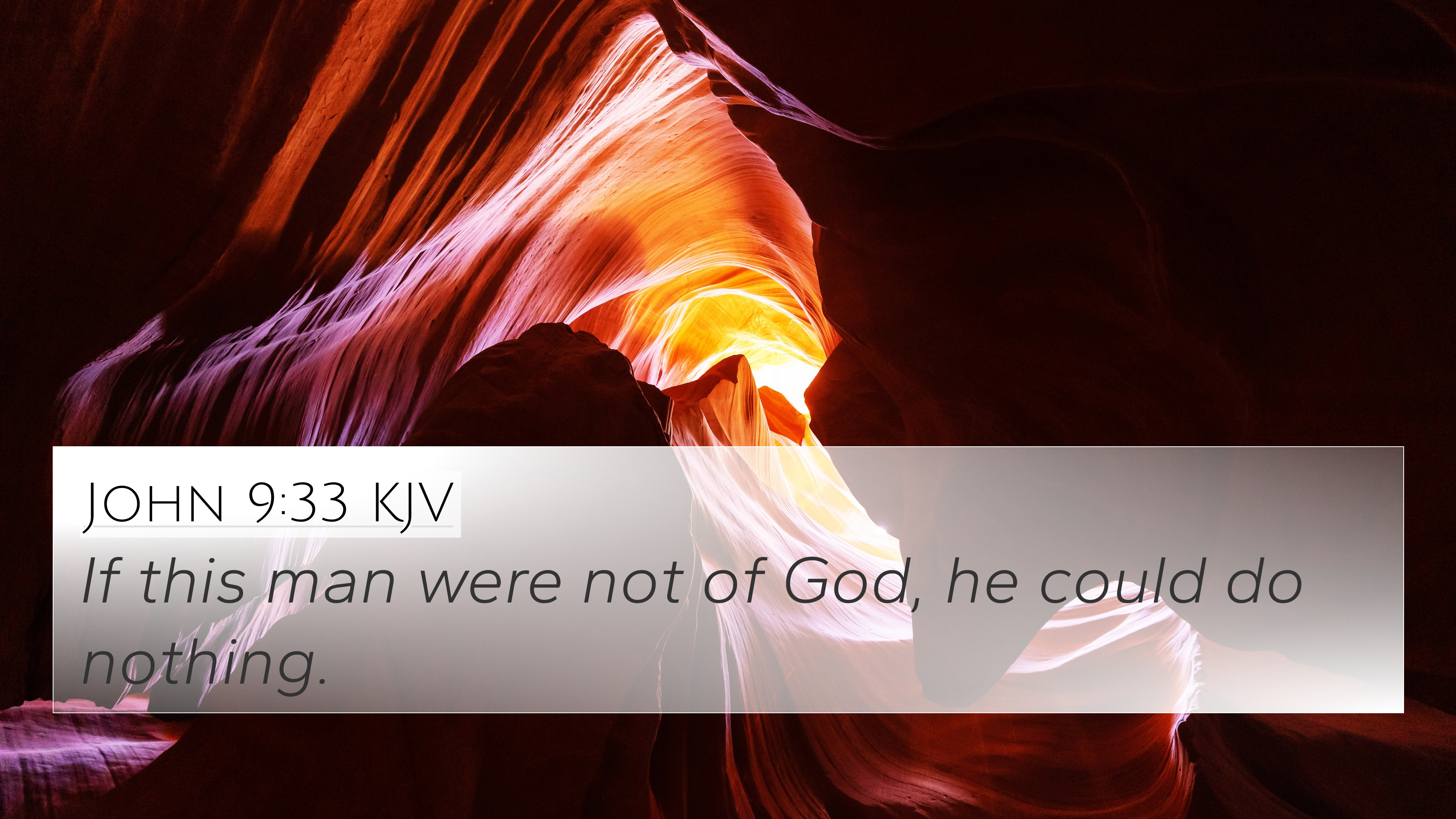 John 9:33 KJV 4K Wallpaper this man were not of God, he could do