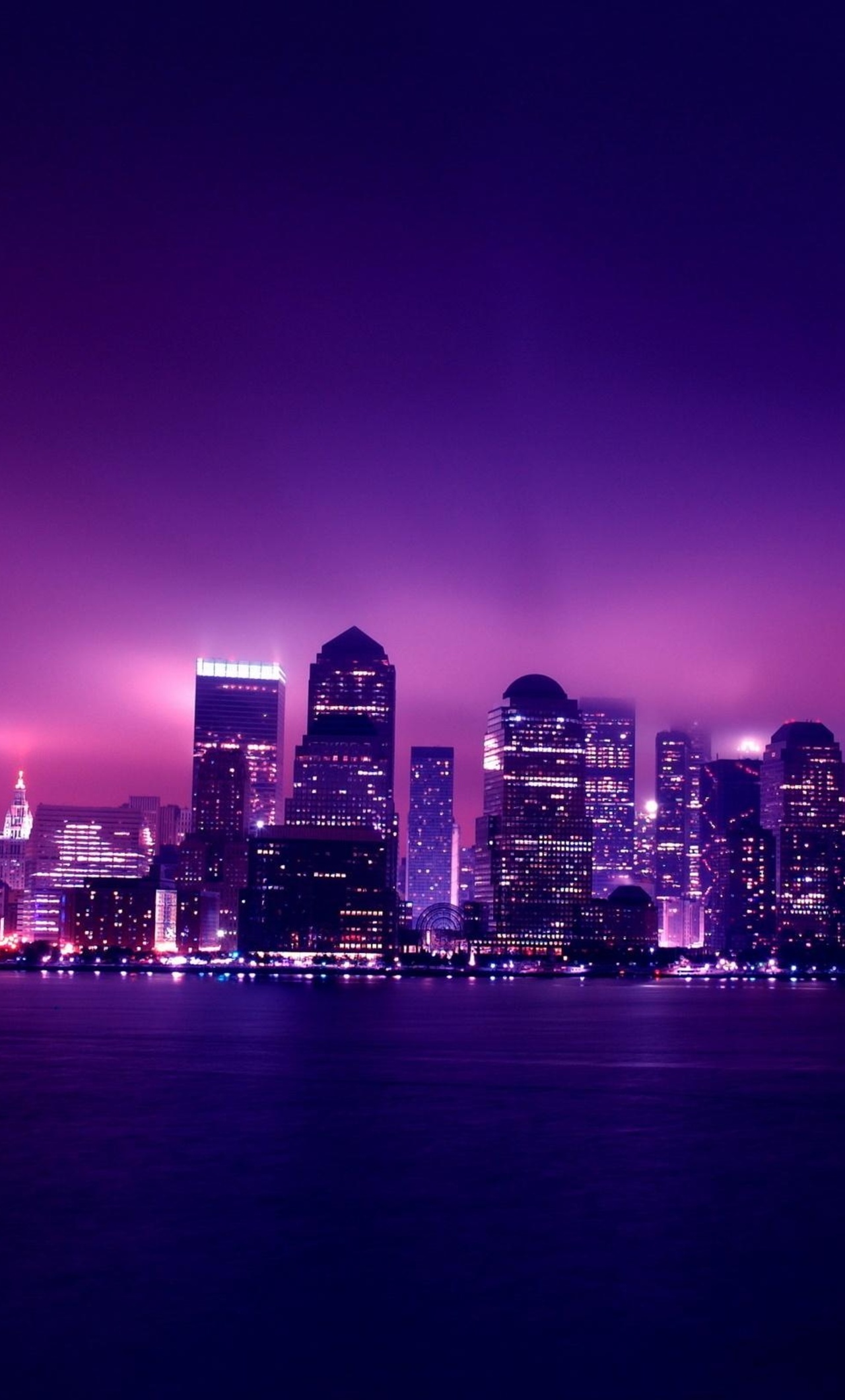 Aesthetic City Night Lights iPhone HD 4k Wallpaper, Image, Background, Photo and Picture