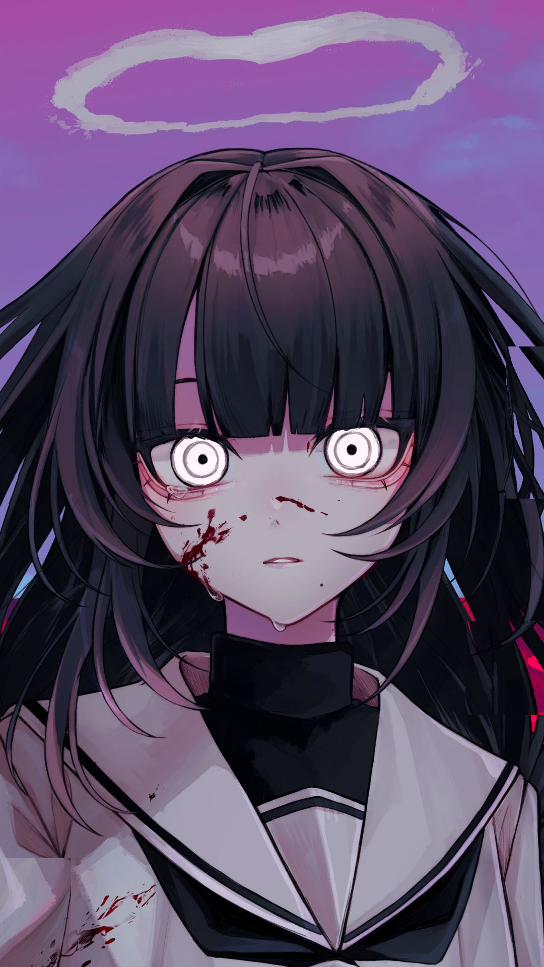 Mobile wallpaper: Anime, Girl, Black Hair, 1426088 download the picture for free