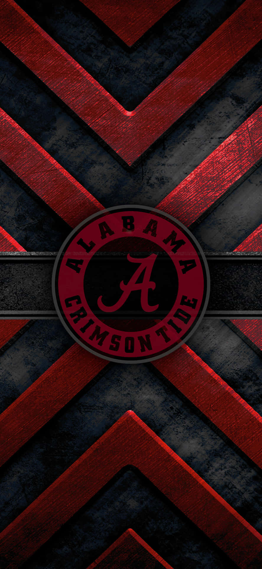 Download Metal Embossed Alabama Football Logo Wallpaper