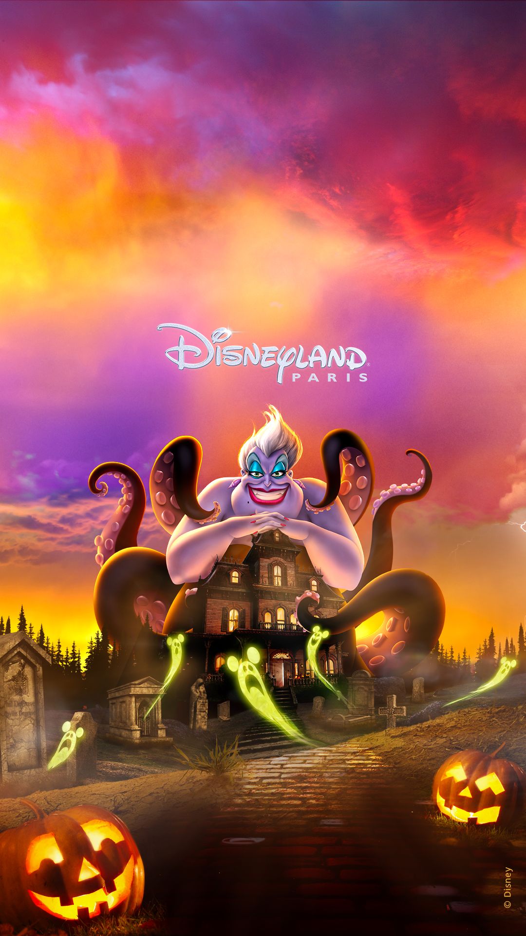 Wallpaper Halloween. Disneyland Paris. Disneyland halloween, Halloween disneyland paris, Disney art