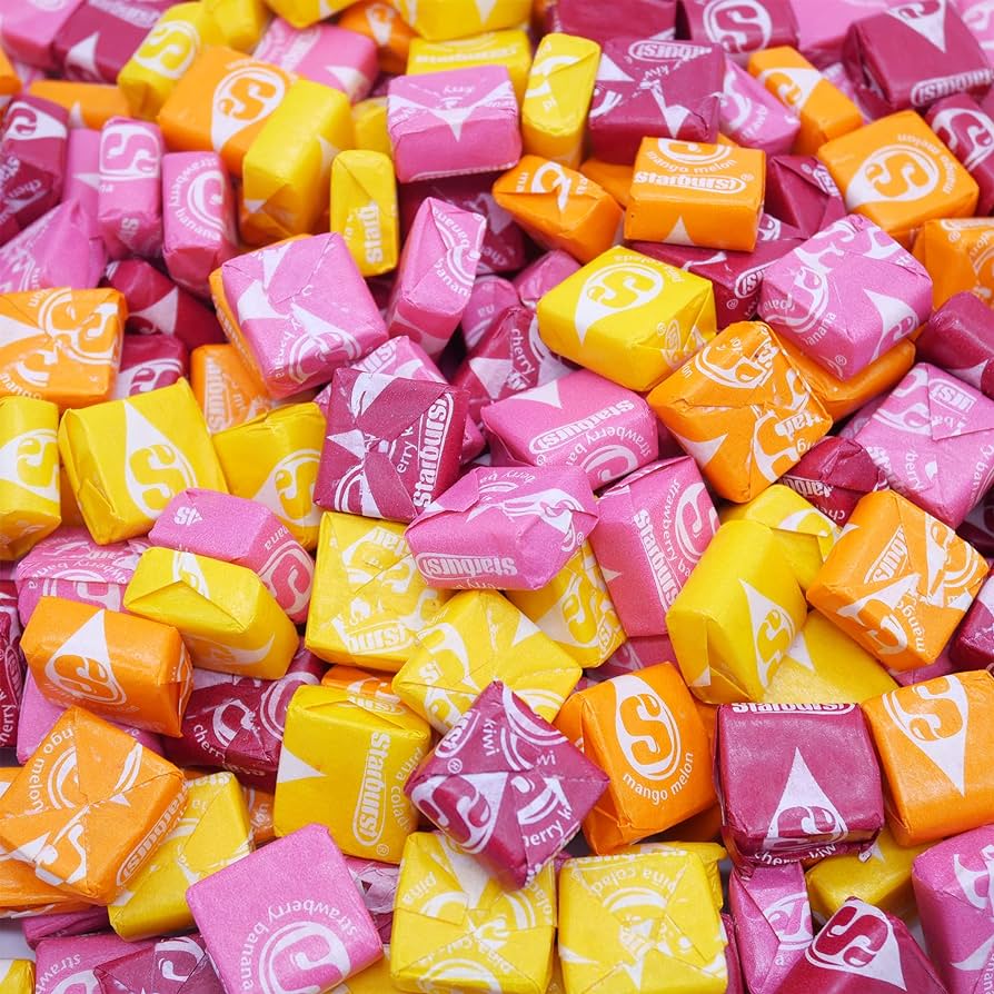 Amazon.com, Starburst Tropical Fruit Chews Bulk Pack Pounds Kiwi, Pina Colada, Mango Melon and Strawberry Banana Mighty Merchandise Packaging, Grocery & Gourmet Food
