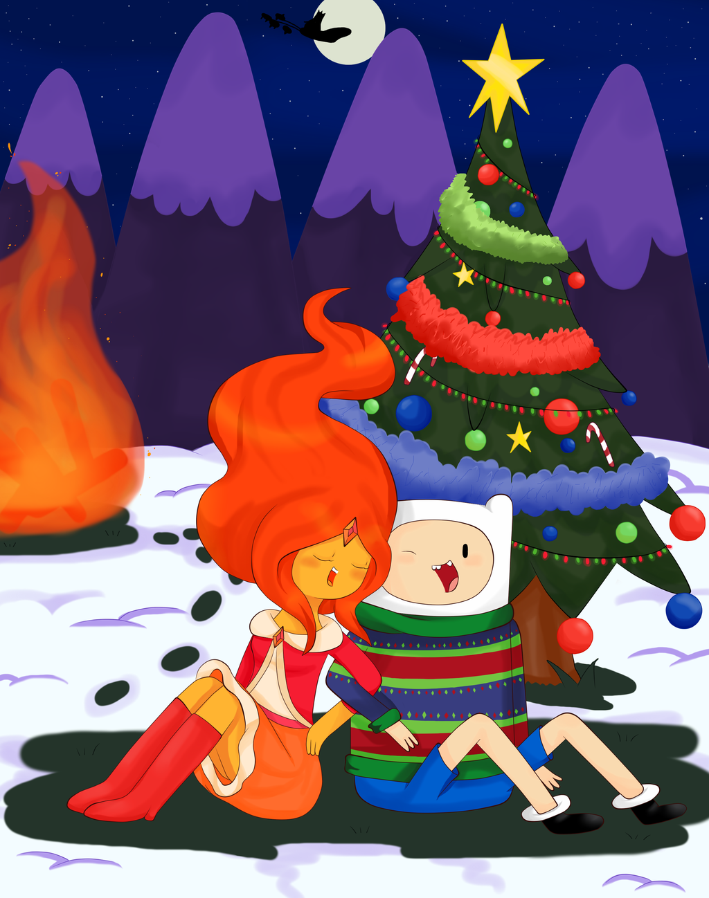 Finname Christmas Time With Finn and Jake Fan Art