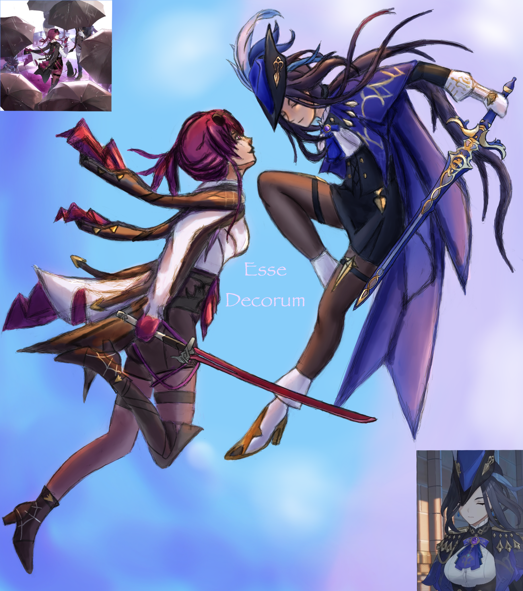 Kafka & Clorinde (still Image)., R Genshin_Impact