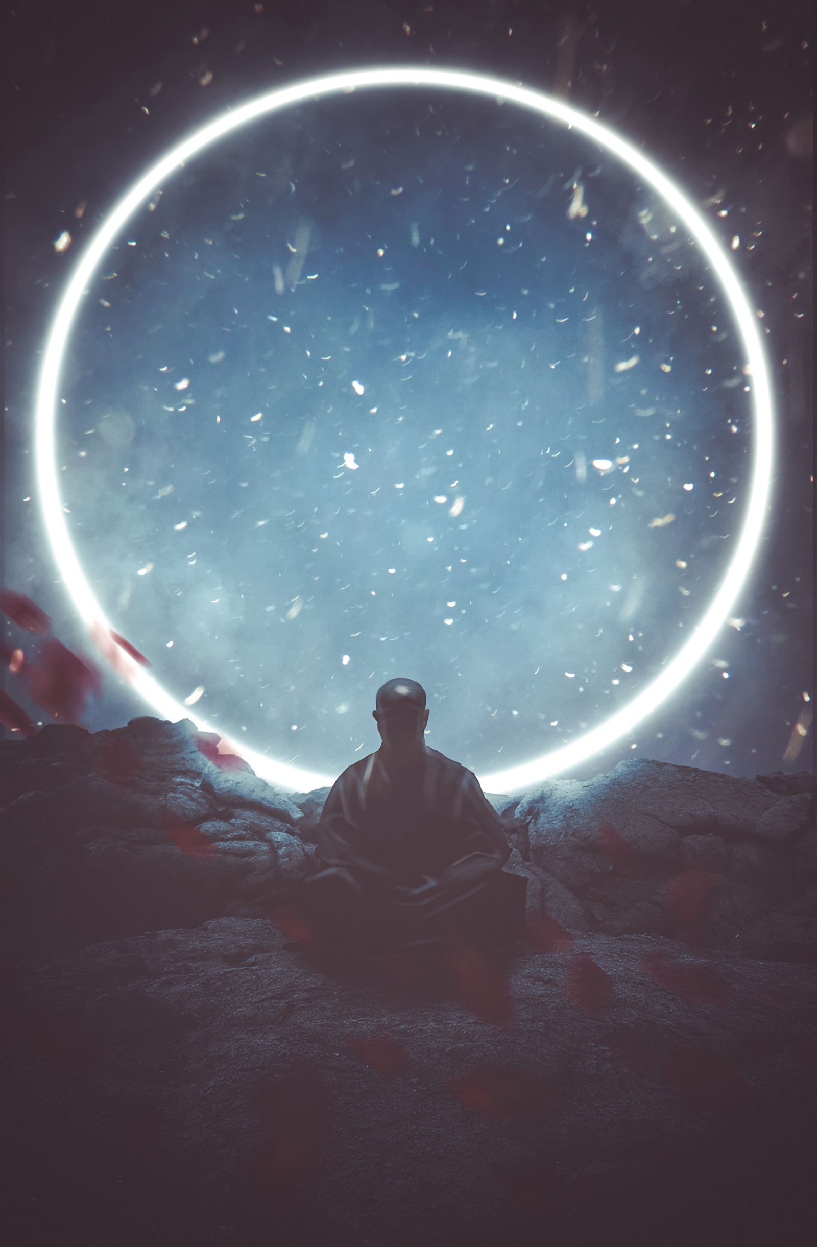 Mobile wallpaper: Meditation, Buddha, Glow, Circle, Buddhism, Art, 59435 download the picture for free