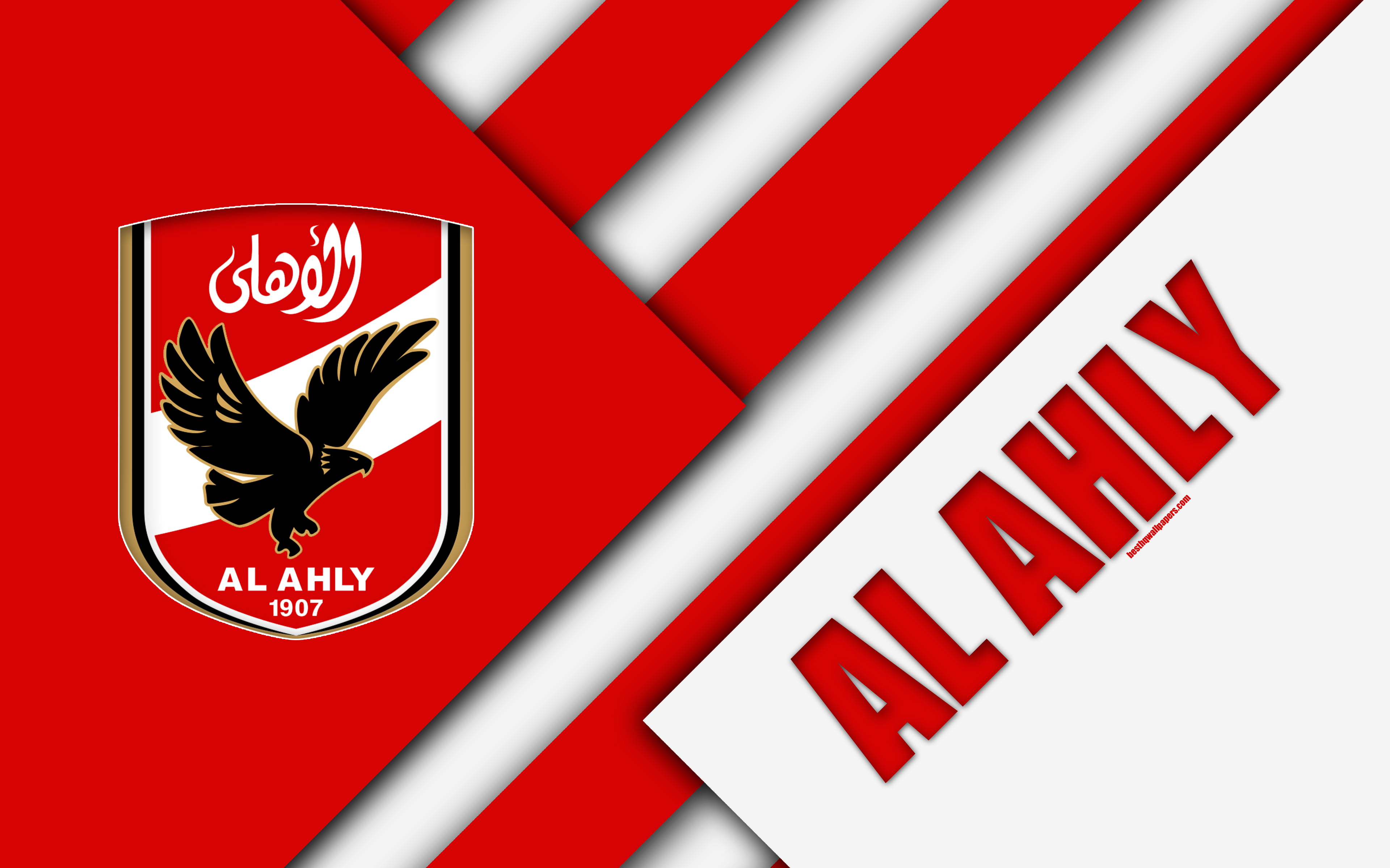 Wallpaper / Logo, Al Ahly SC, Soccer, 4K, Emblem free download