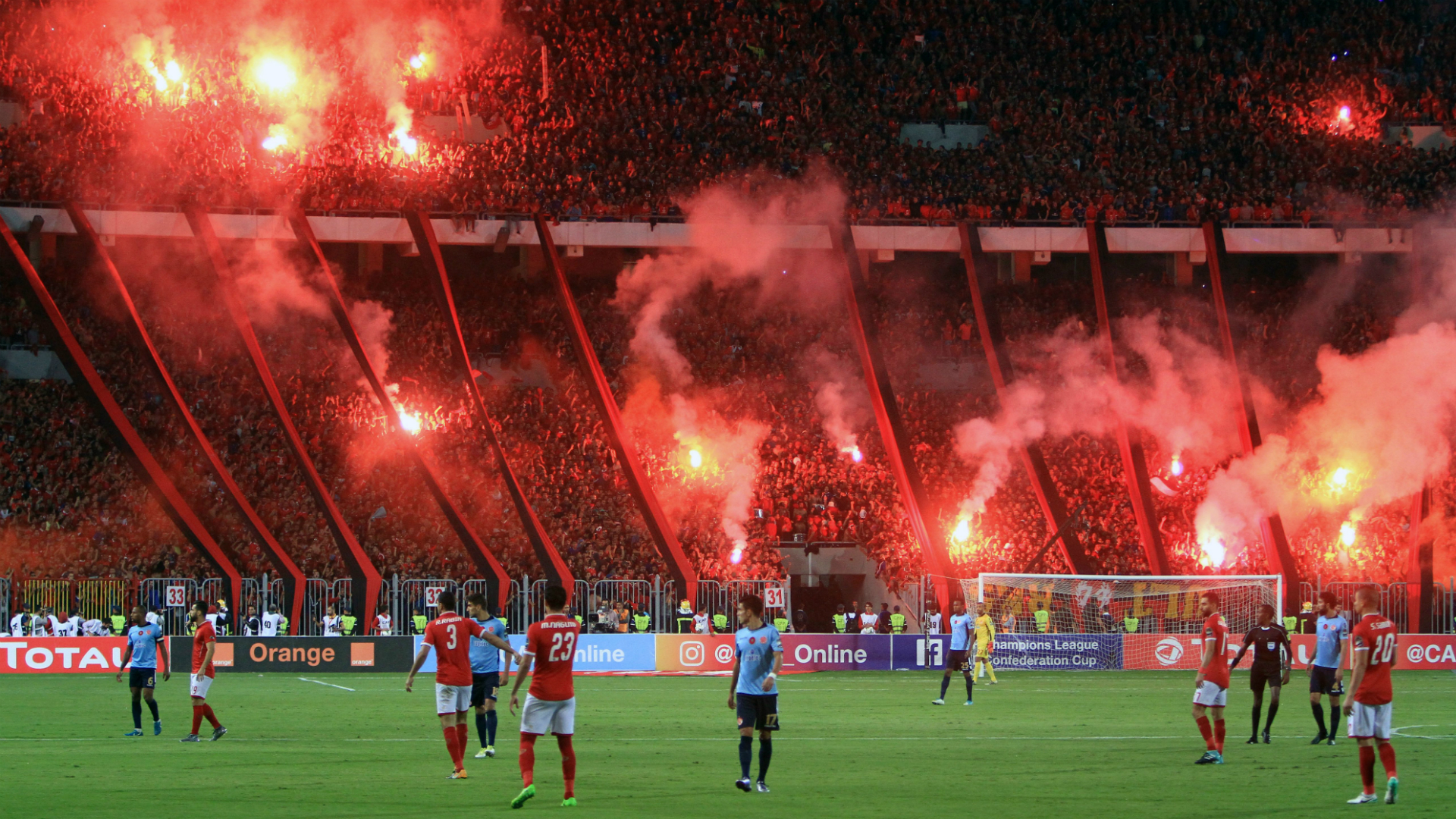 Al Ahly training session ends in chaos after fans flood pitch