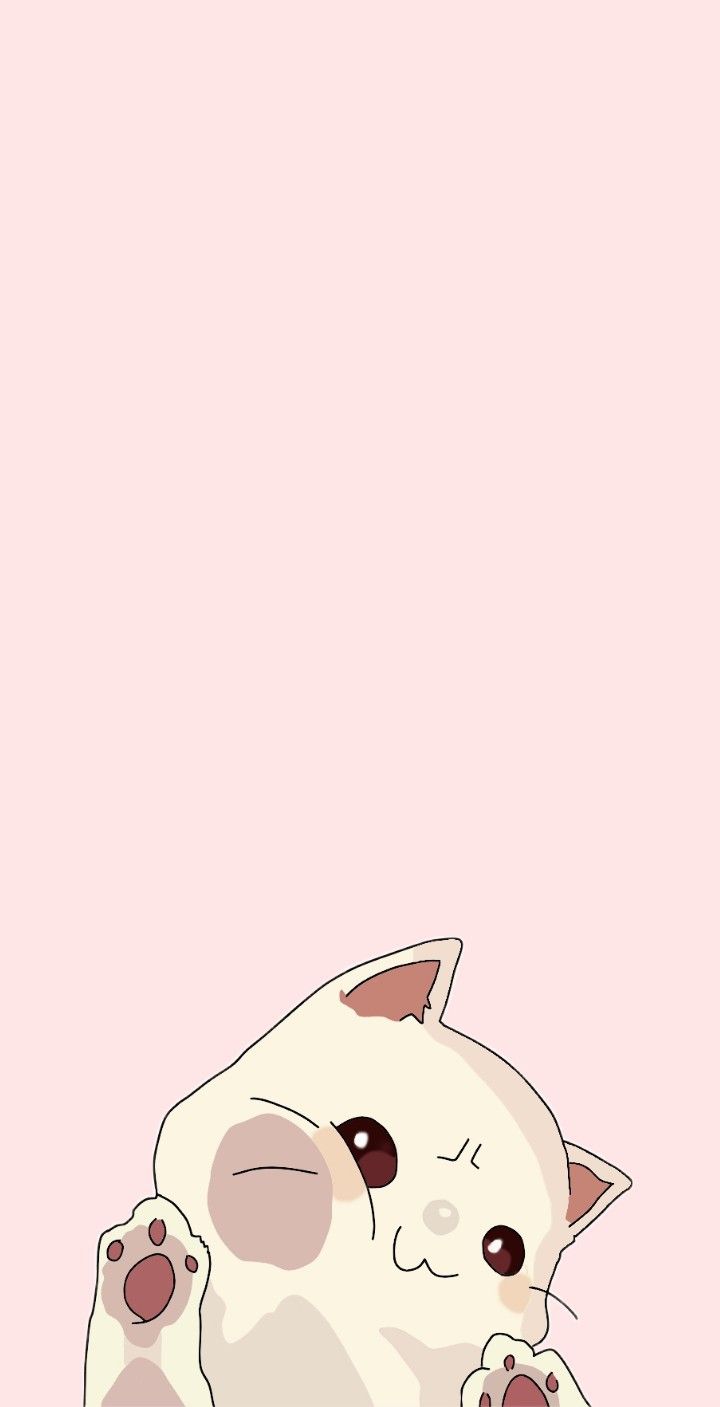 Cute Cat Wallpaper. Cute mobile wallpaper, Cat phone wallpaper, iPhone wallpaper kawaii