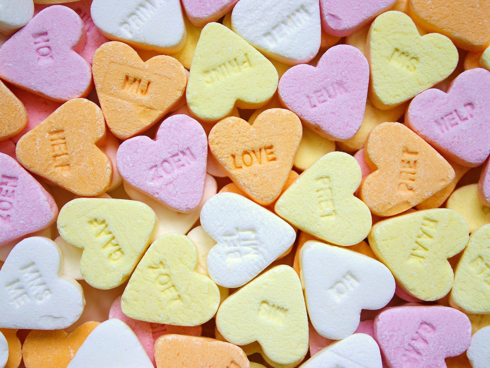 Heart Candies Wallpaper 4K, Sweet candy, Confectionery