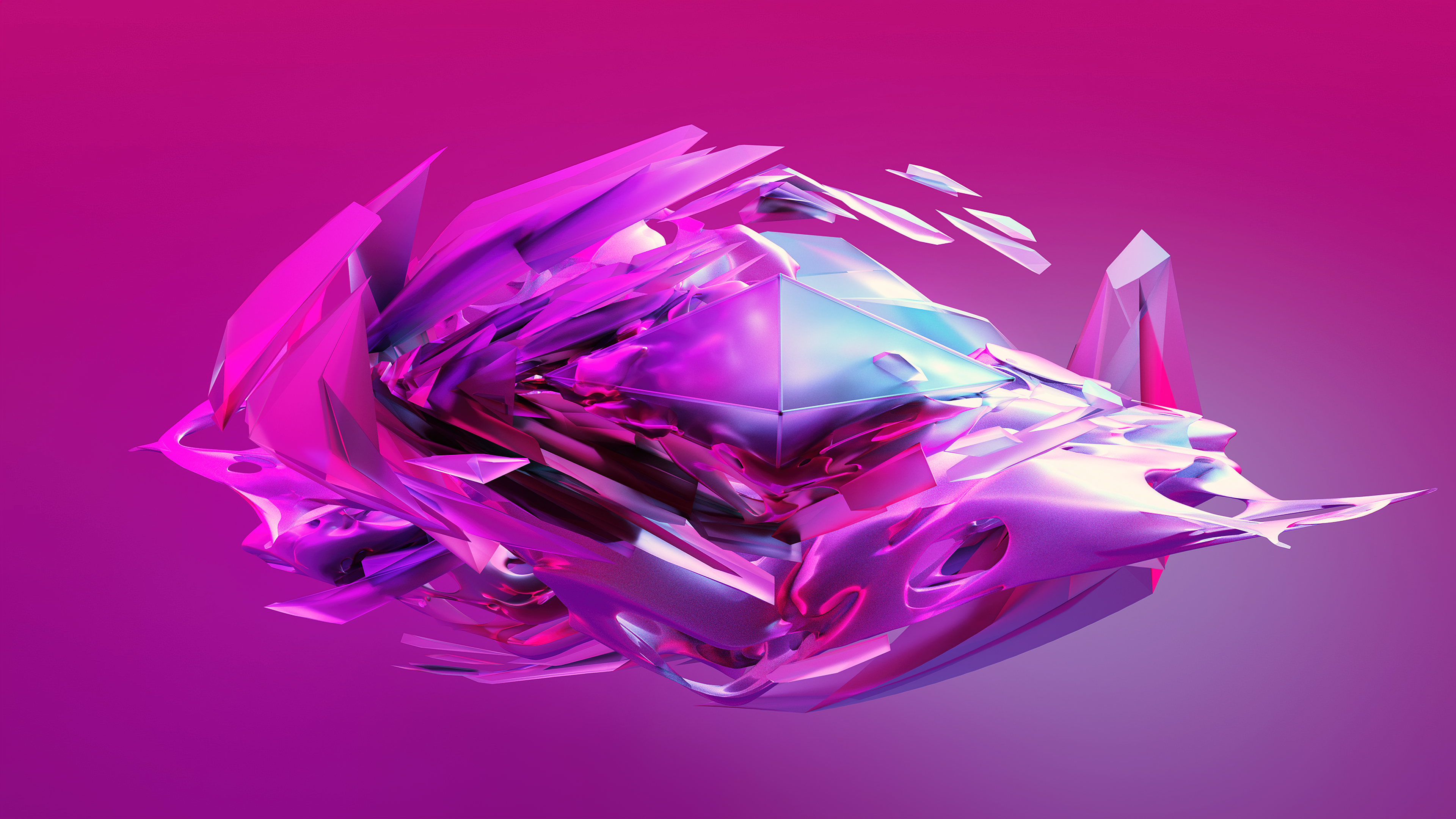 Candy Wallpaper 4K, Pink background, Glass, Pink