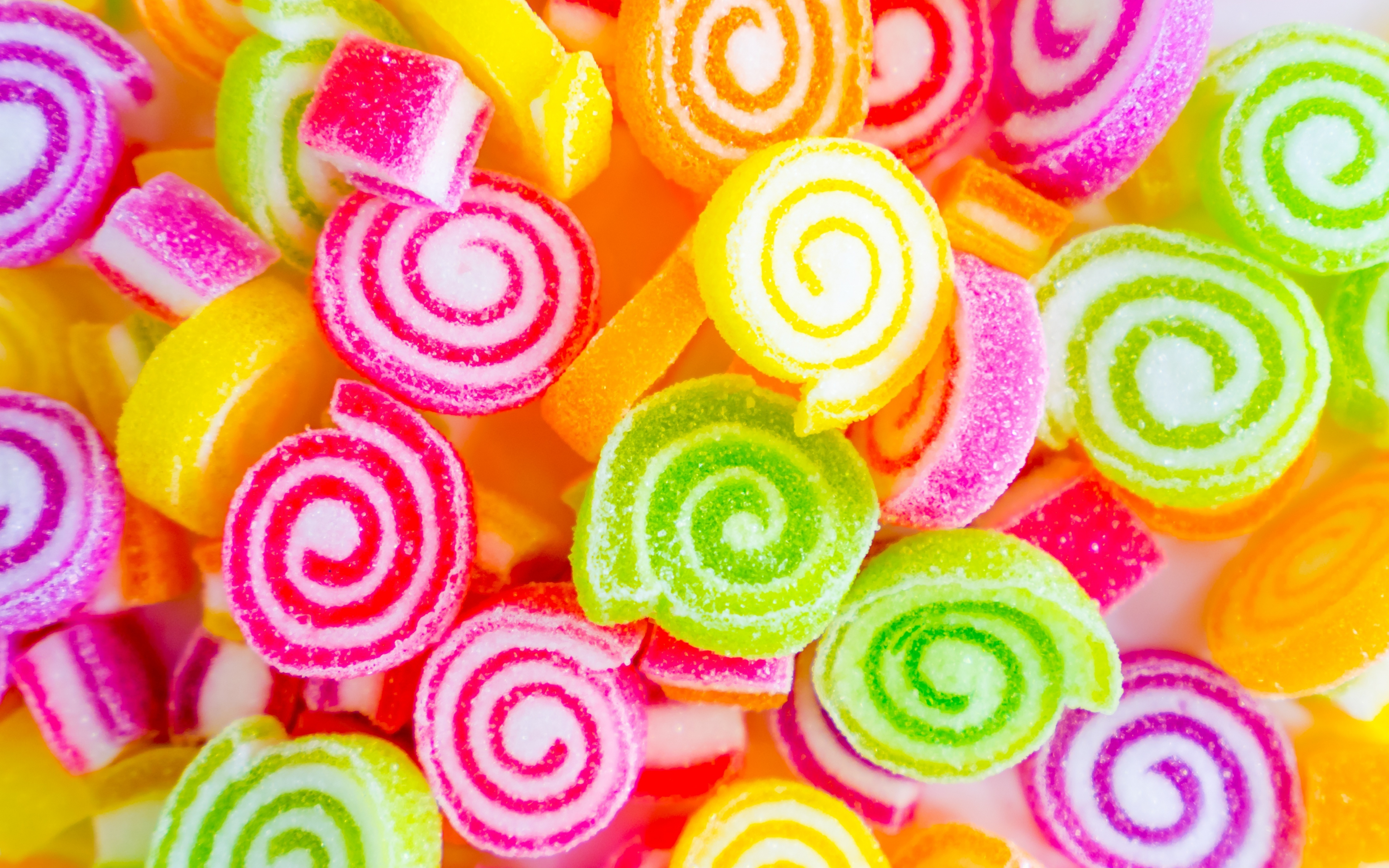 Download wallpaper 3840x2400 colorful, candies, sweet rolles 4k wallaper, 4k ultra HD 16:10 wallpaper, 3840x2400 HD background, 7291