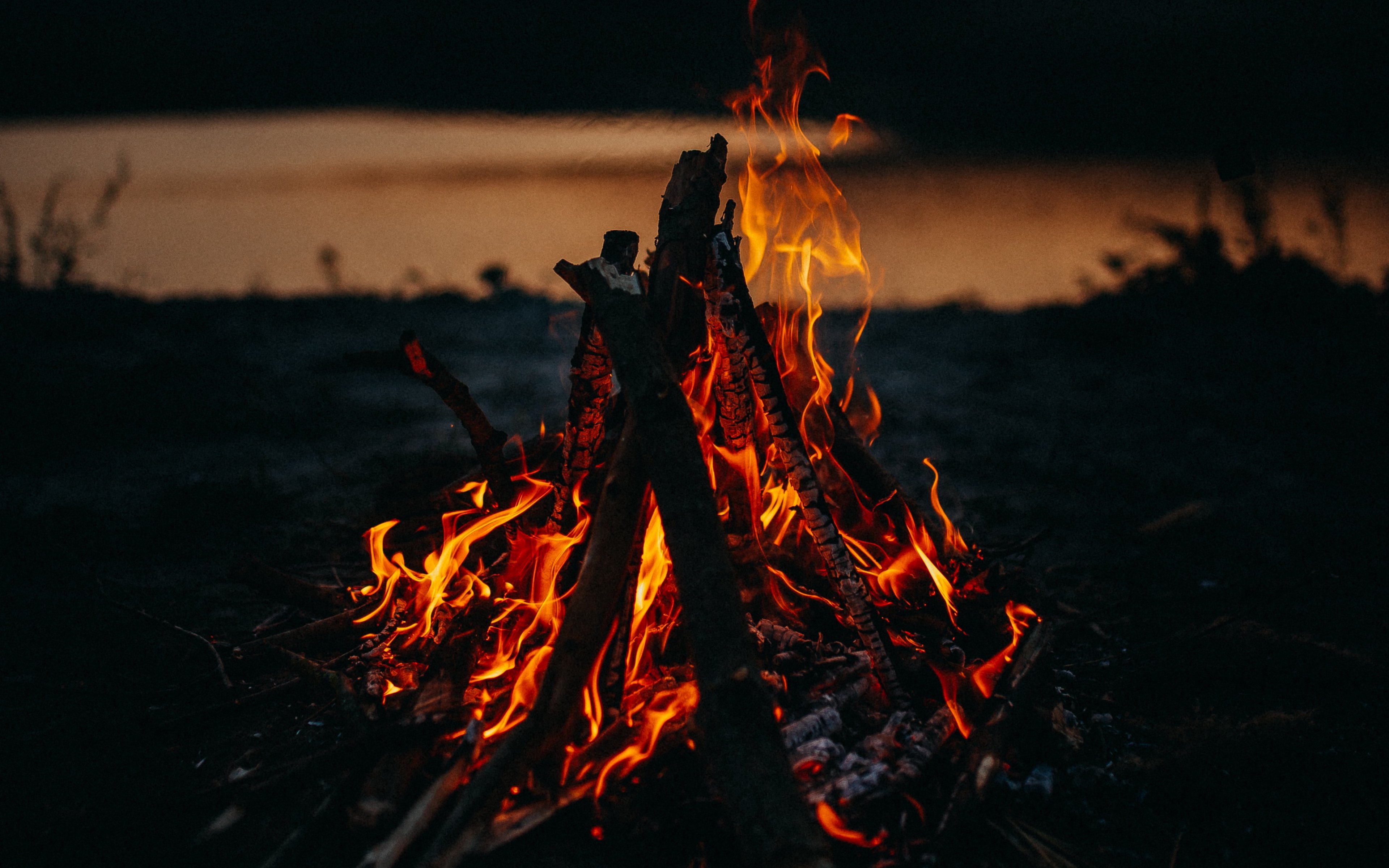 Bonfire flame Wallpaper 4k HD