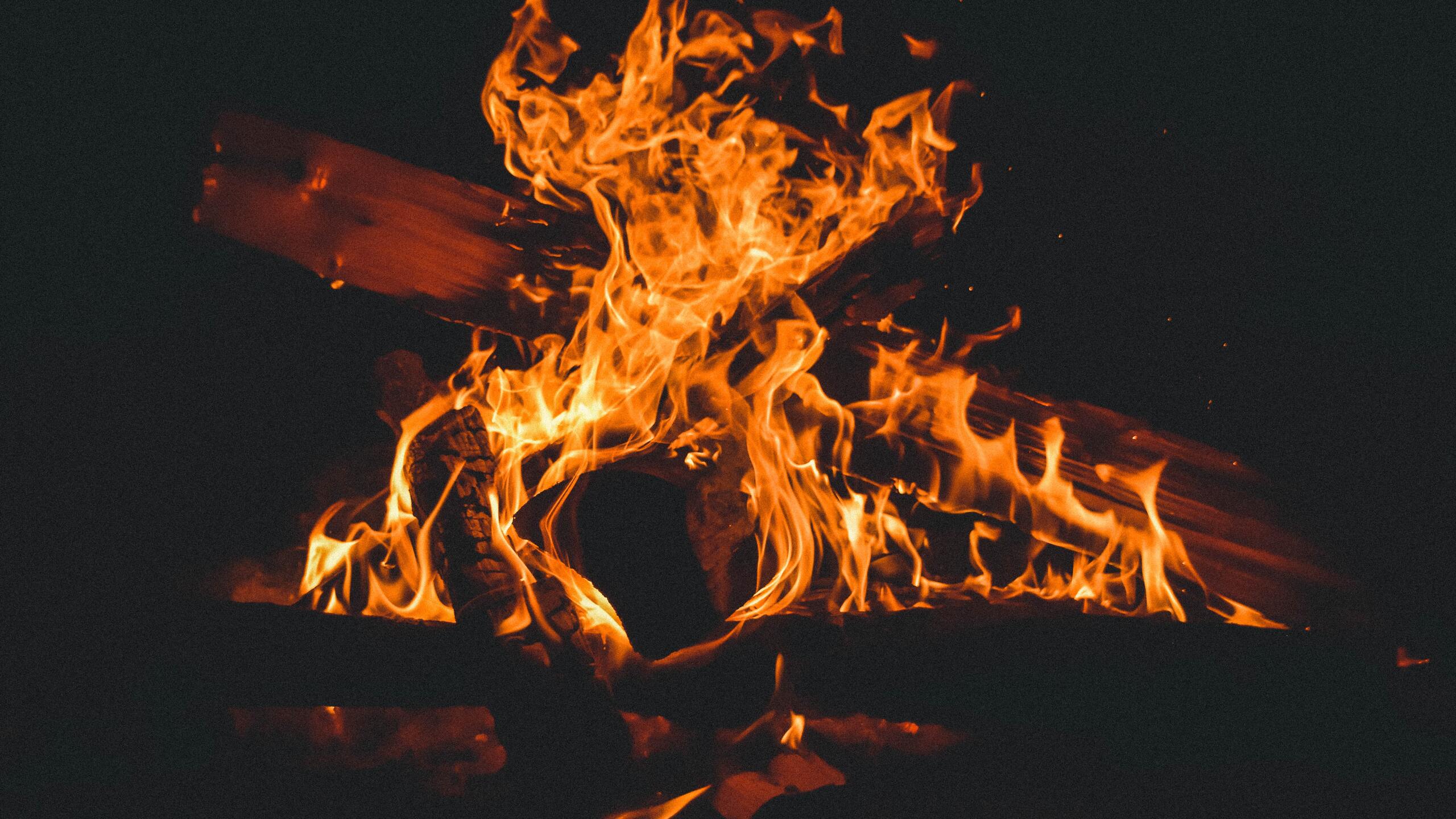 Bonfire Campfire Burning 5k 1440P Resolution HD 4k Wallpaper, Image, Background, Photo and Picture