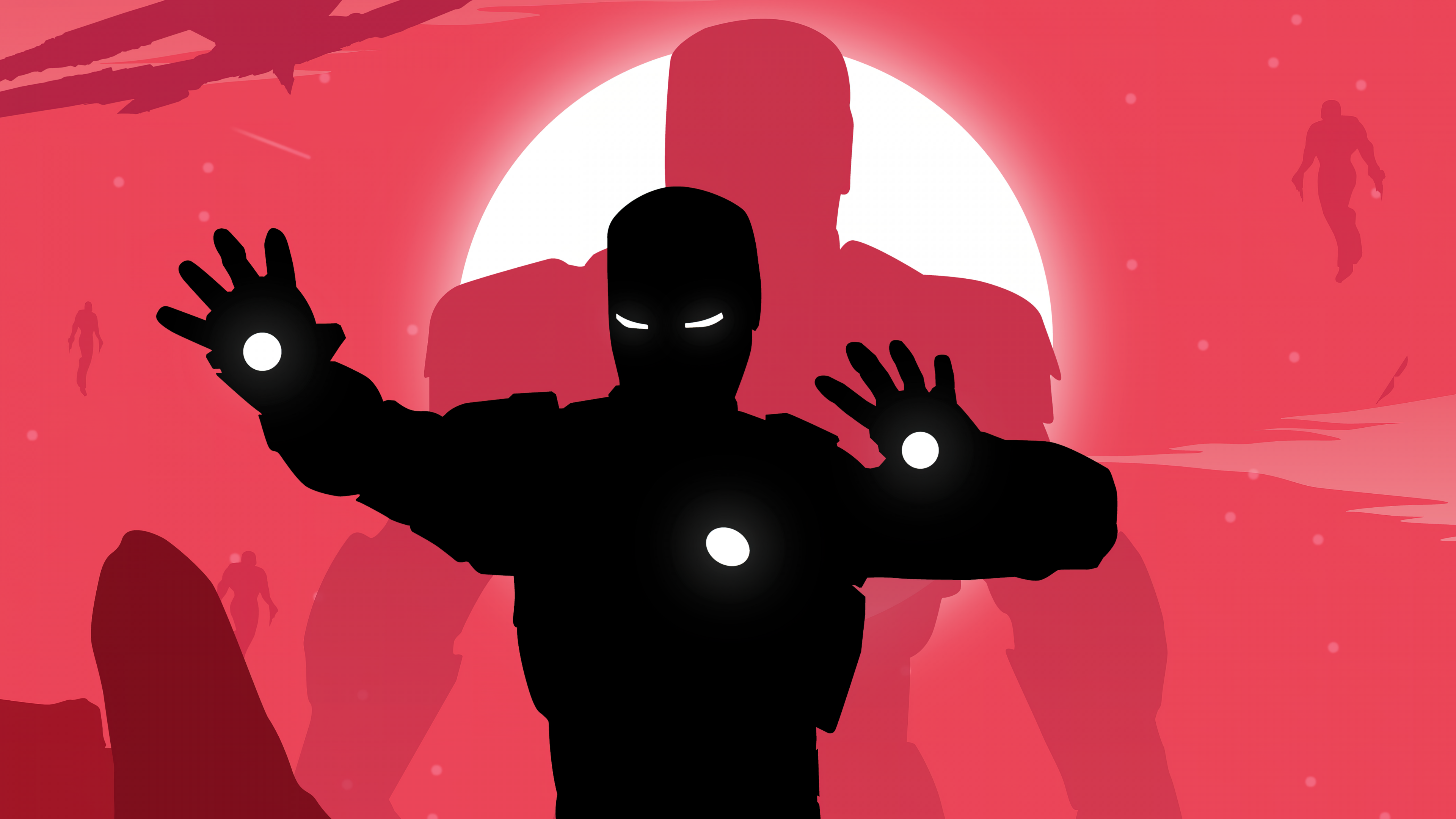 Marvel Wallpaper 4K, Iron Man, Silhouette