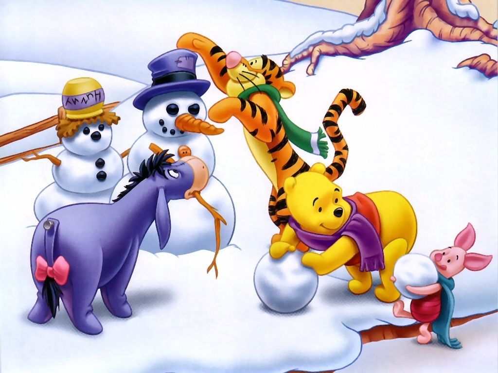 Winnie The Pooh Winter Fun Wallpaper The Pooh Wallpaper. Winnie The Pooh Christmas, Winnie The Pooh Picture, Winnie The Pooh