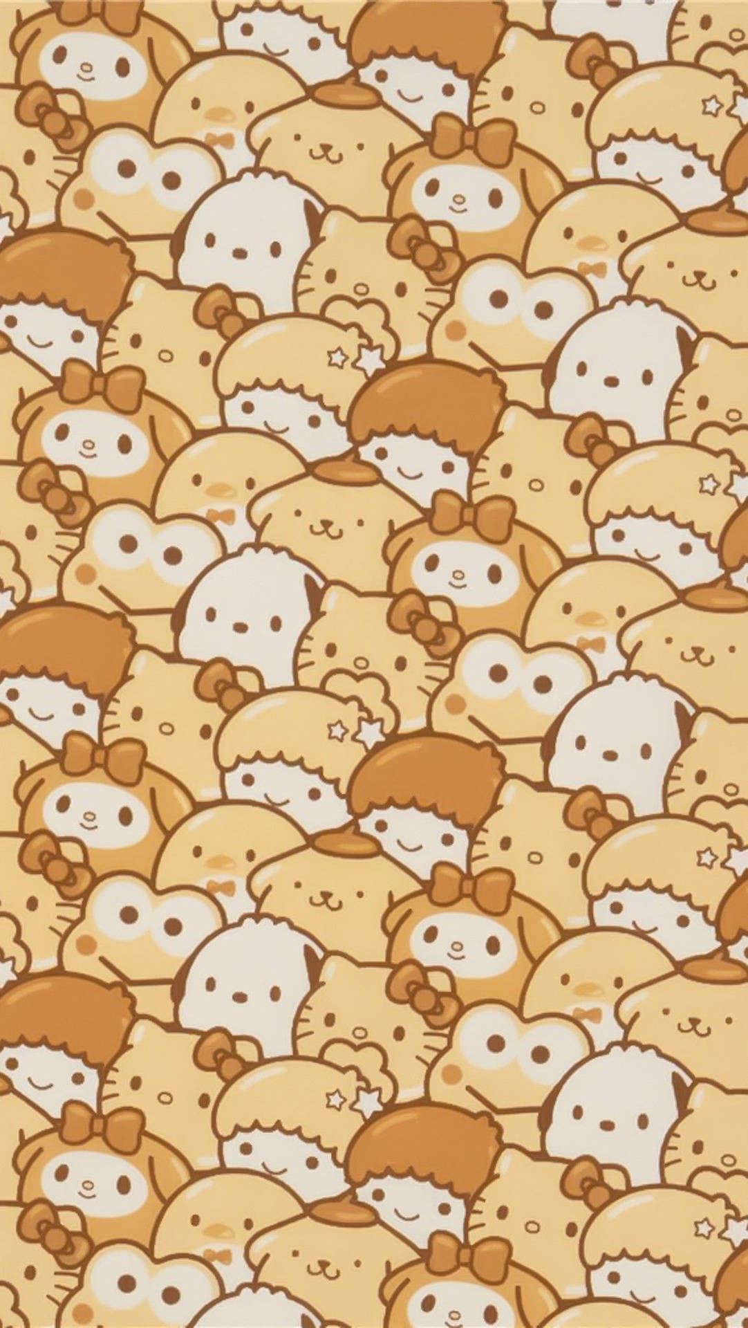 Brown Sanrio Characters Wallpaper