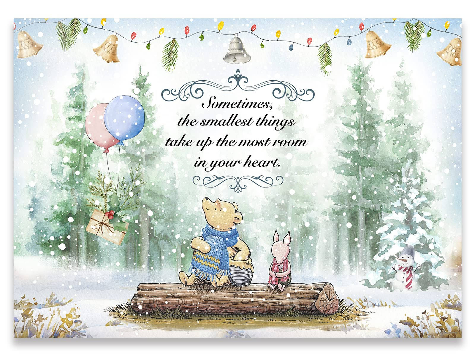 Download Enjoy the Winter Holidays with Winnie The Pooh Wallpaper