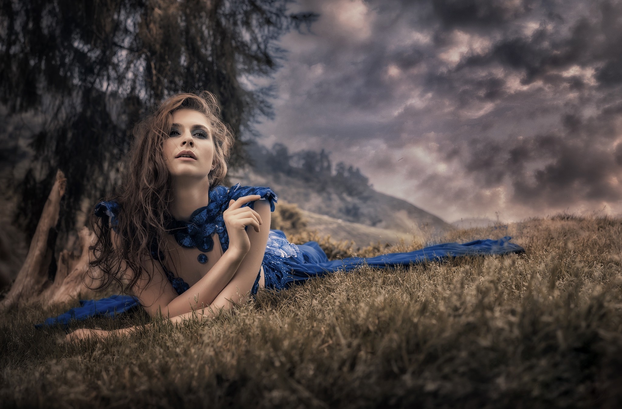 Download Jacket Makeup Alexa Breit Woman Model HD Wallpaper