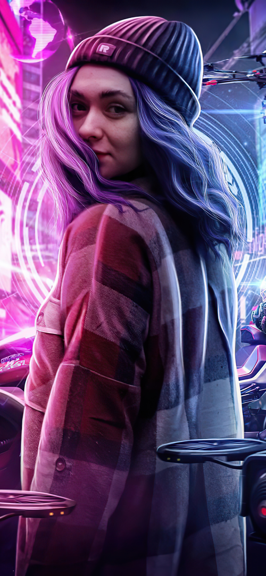 Cyber Girl Hat Winter 4k iPhone XS, iPhone 10, iPhone X HD 4k Wallpaper, Image, Background, Photo and Picture
