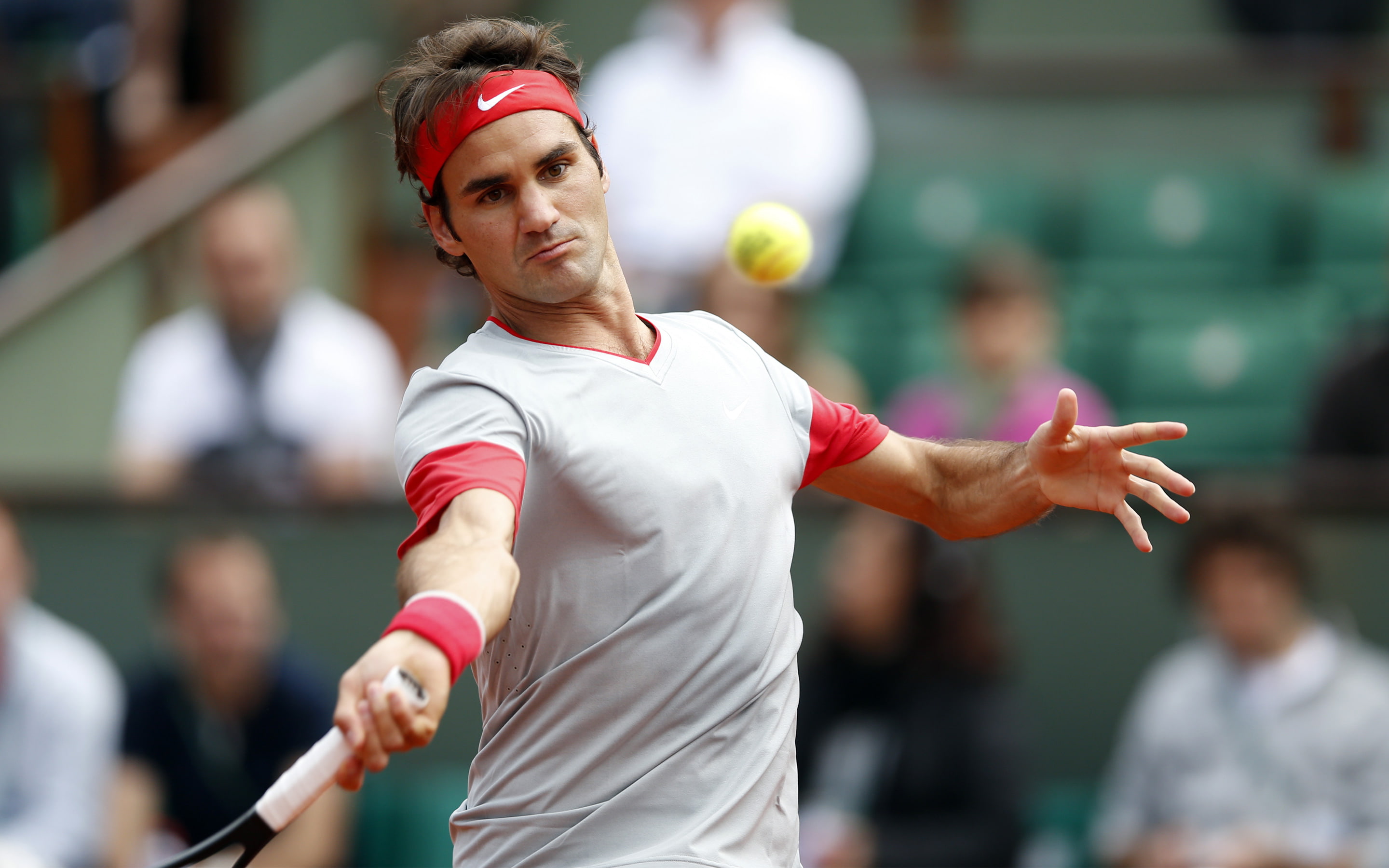 Wallpaper / athlete, men, front view, 2K, competition, focus on foreground, strength, Federer, Player, healthy lifestyle, sport, Swiss, Tennis, leisure activity, sports clothing free download
