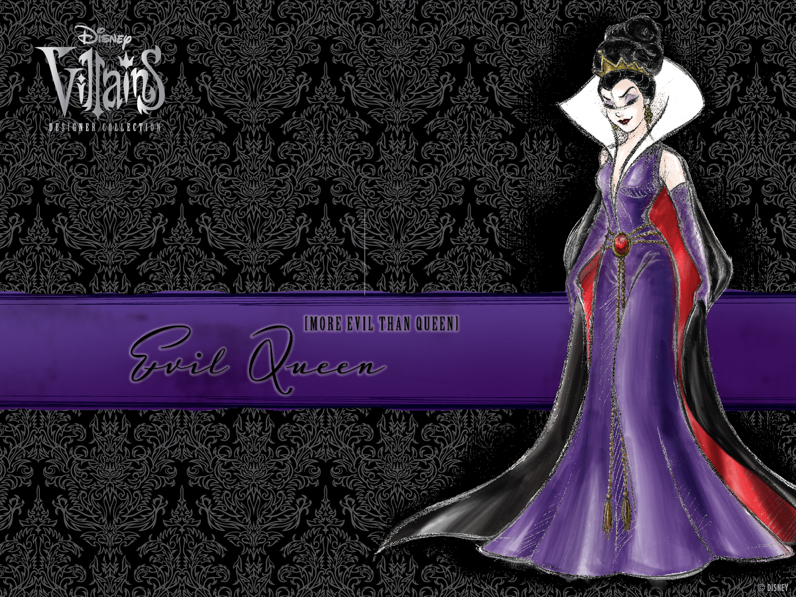 Filmic Light White Archive: Villains Designer Collection Queen Wallpaper