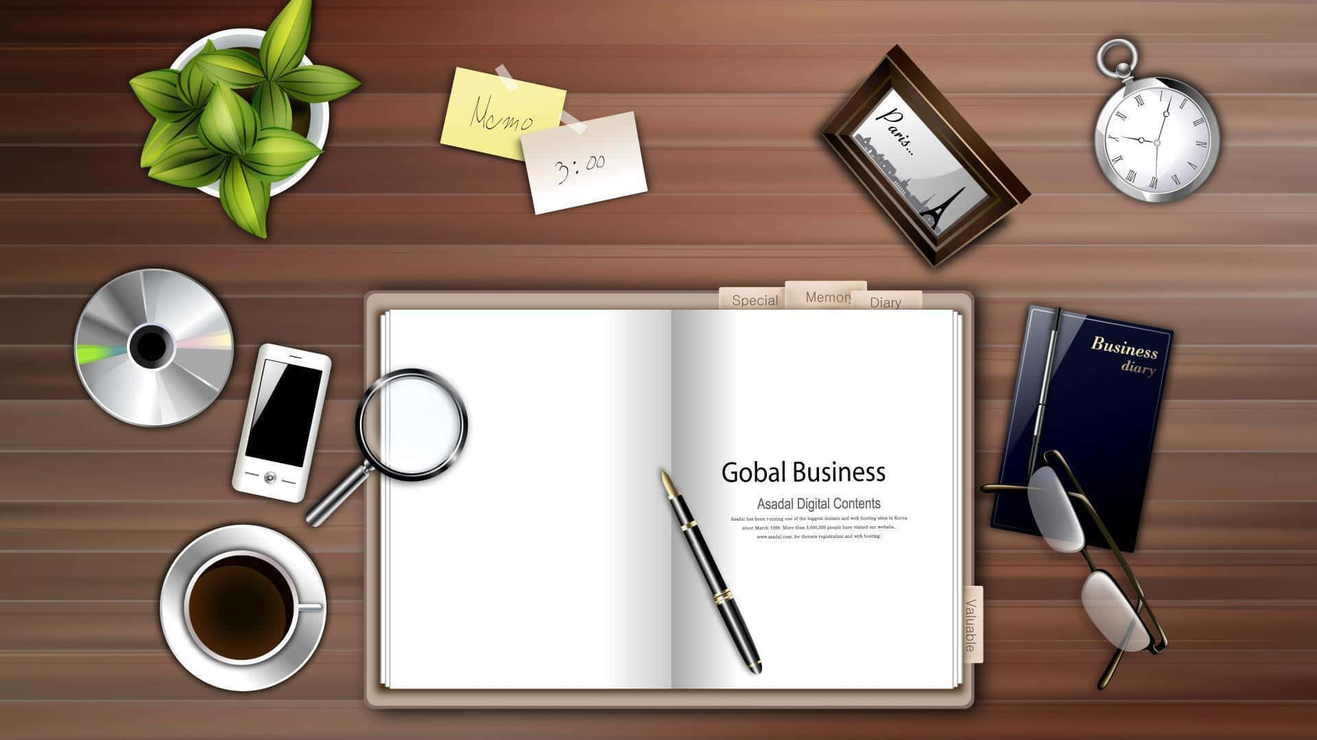 organized modern office desk