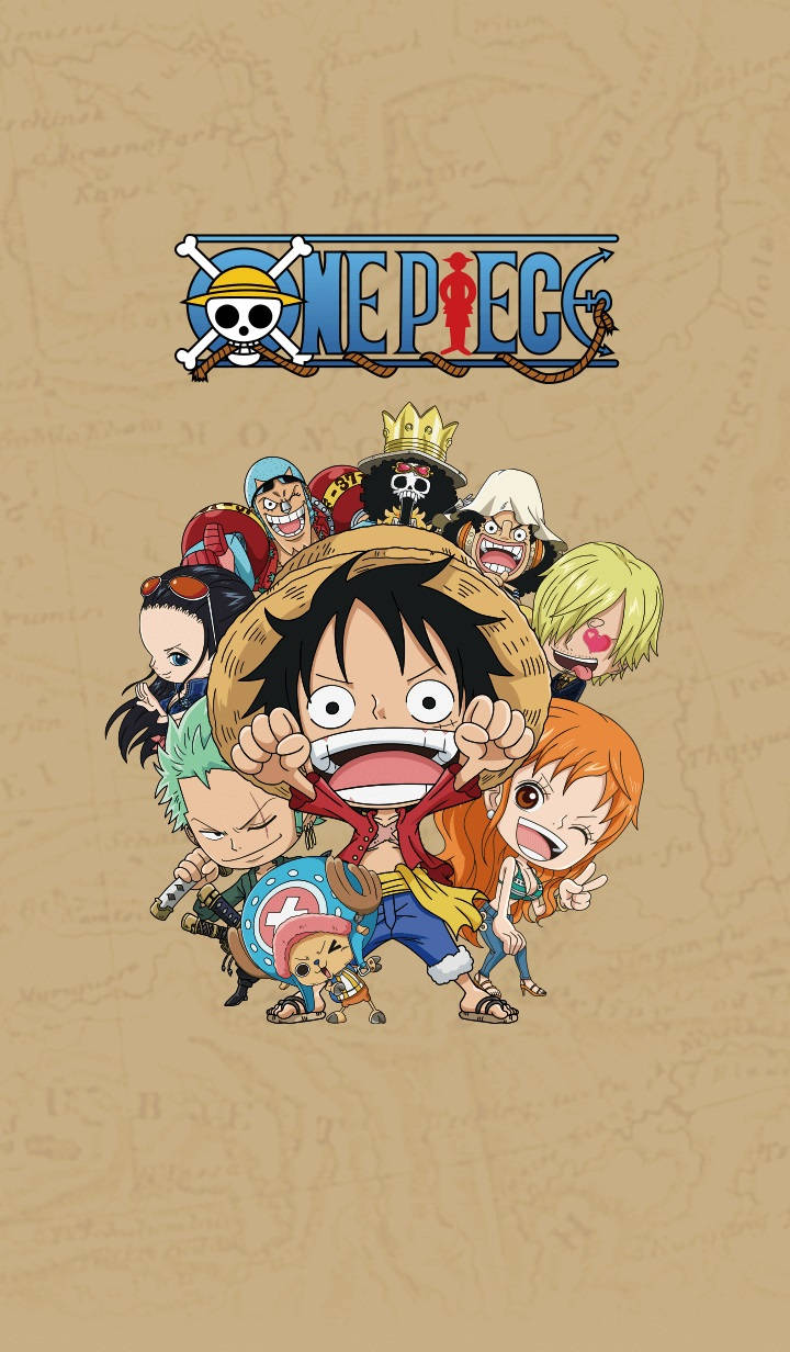 Phone Chibi Straw Hat Pirates Wallpaper