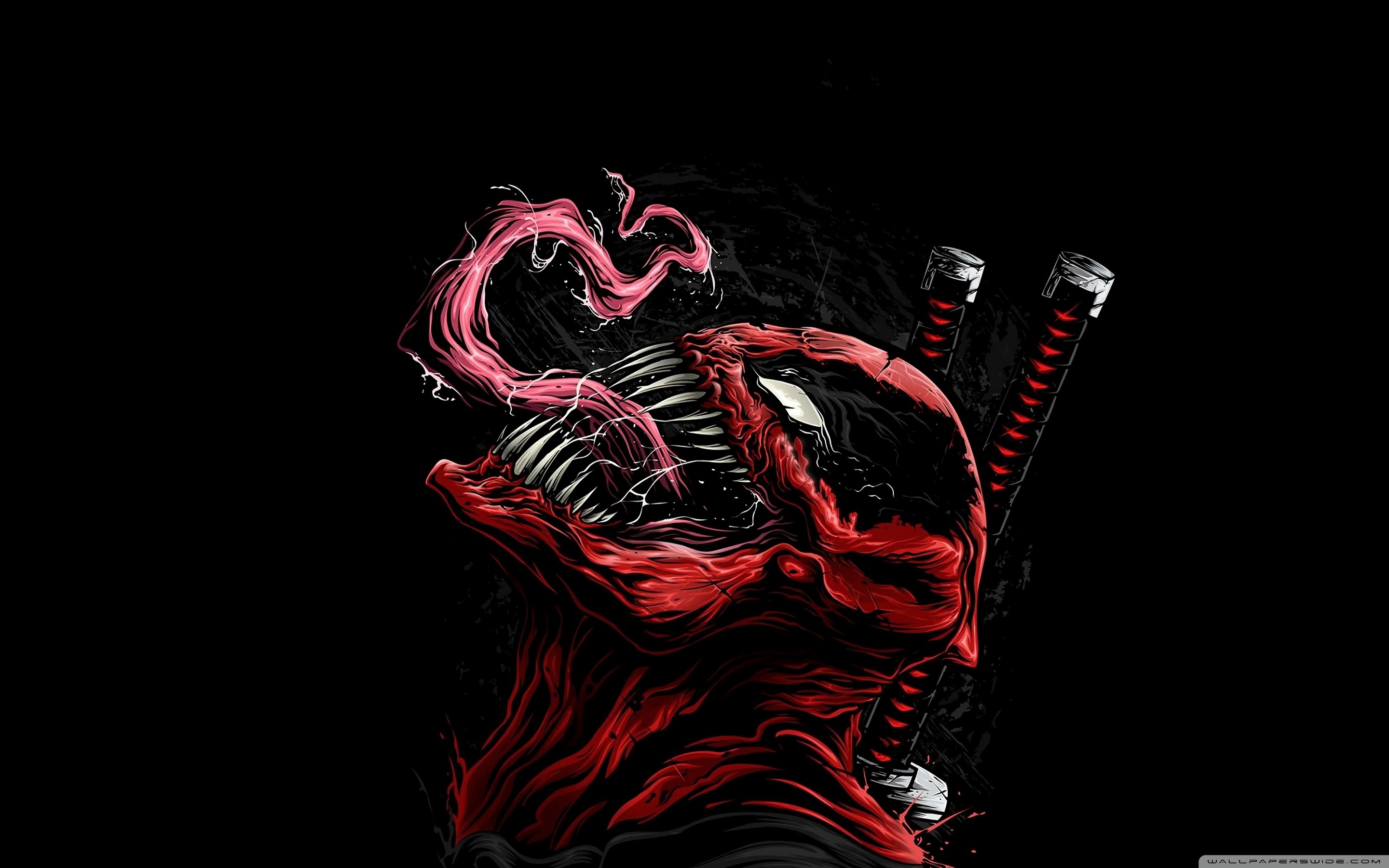 Deadpool Venom Illustration Artwork Comics Ultra HD Desktop Background Wallpaper for 4K UHD TV, Widescreen & UltraWide Desktop & Laptop, Multi Display, Dual Monitor, Tablet