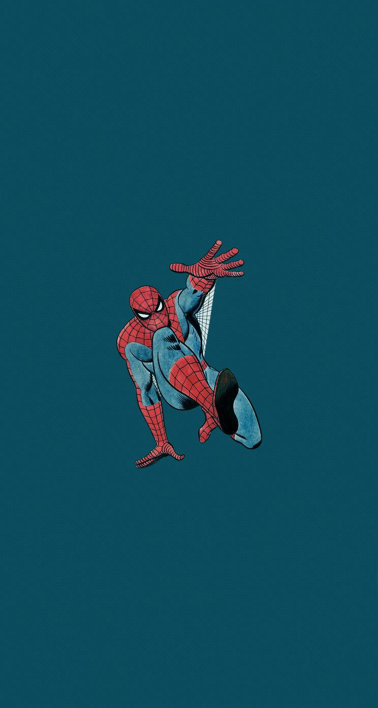 Download Dark Cerulean Spider Man iPhone Wallpaper