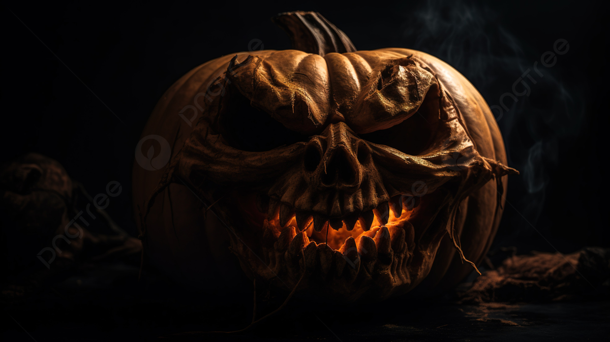 Carved Pumpkin Halloween Scary Halloween Wallpaper Hdri Background, Creepy Pumpkin Picture Background Image And Wallpaper for Free Download