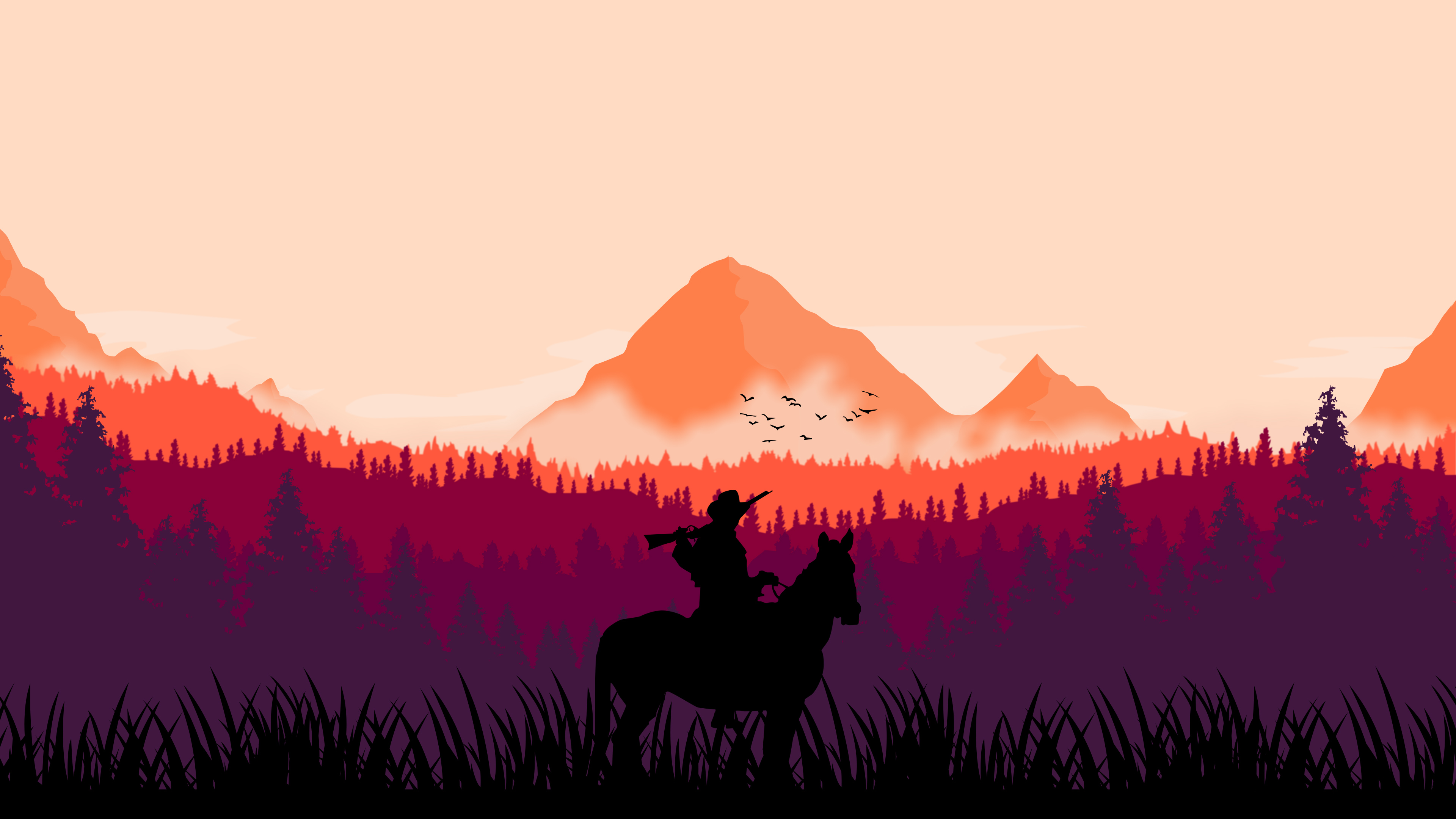 Red Dead Redemption 2 MInimal Art 4k, HD Games, 4k Wallpaper, Image, Background, Photo and Picture