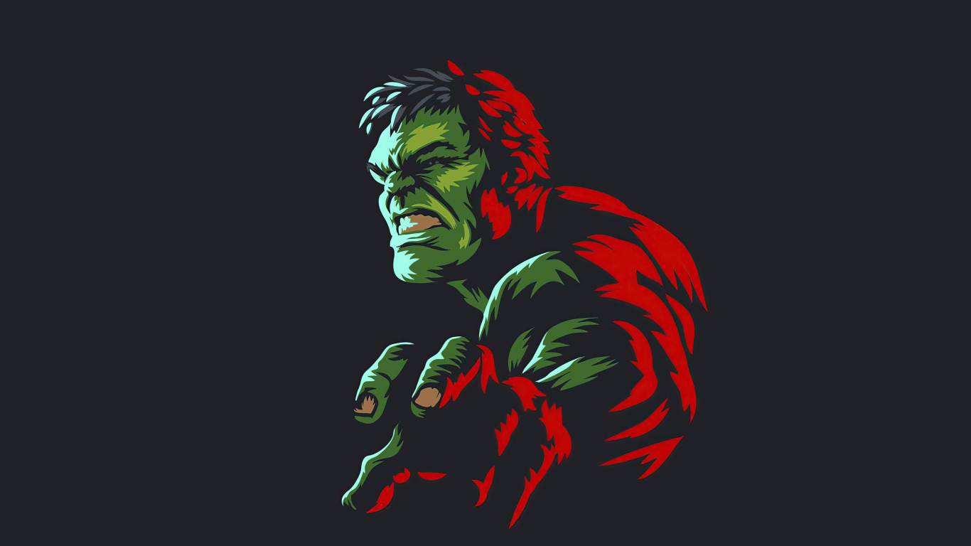 Hulk minimal art marvel hero wallpaper background for your XFCE- Desktop