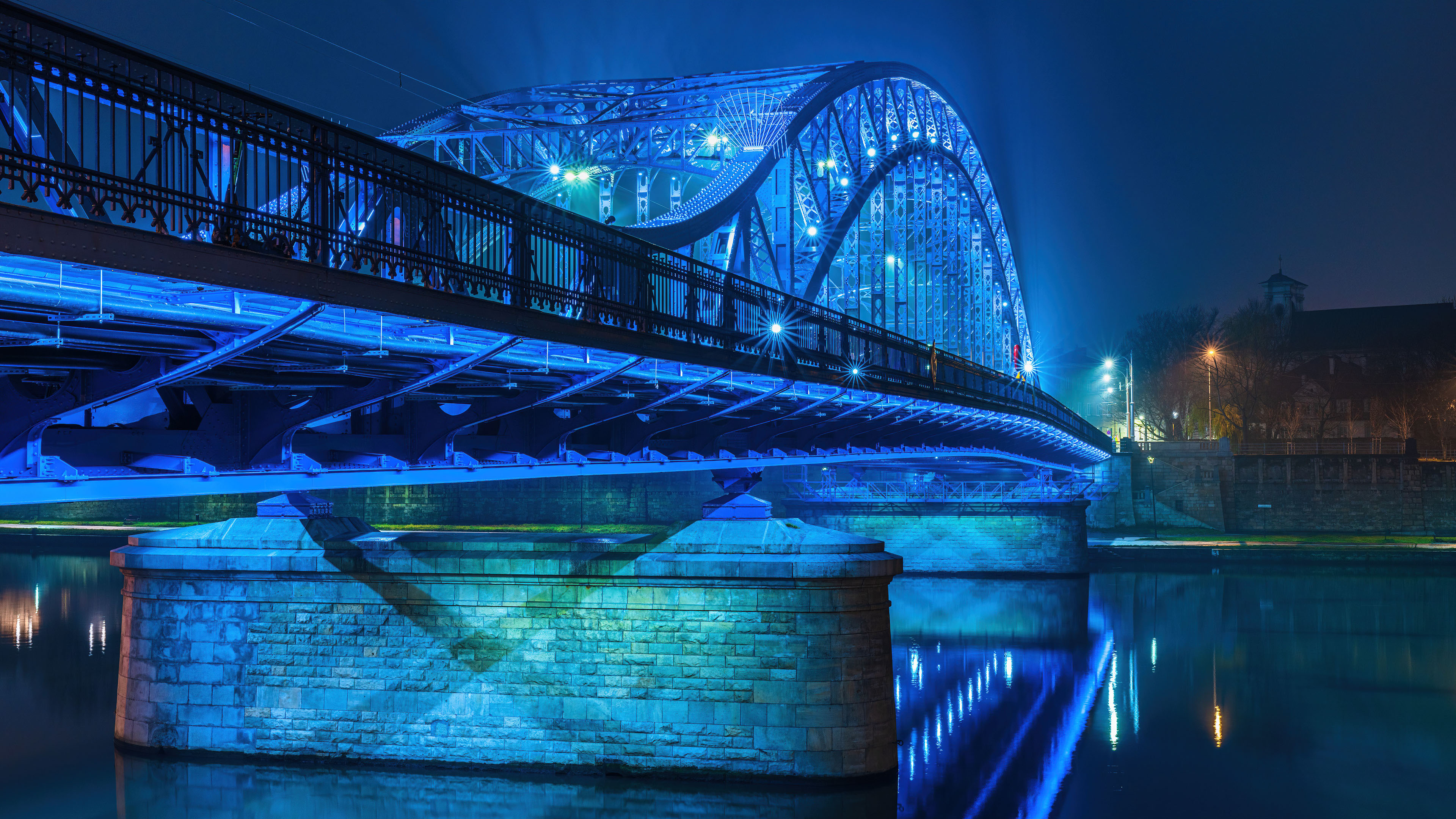 Józef Piłsudski bridge Wallpaper 4K, Poland, Kraków