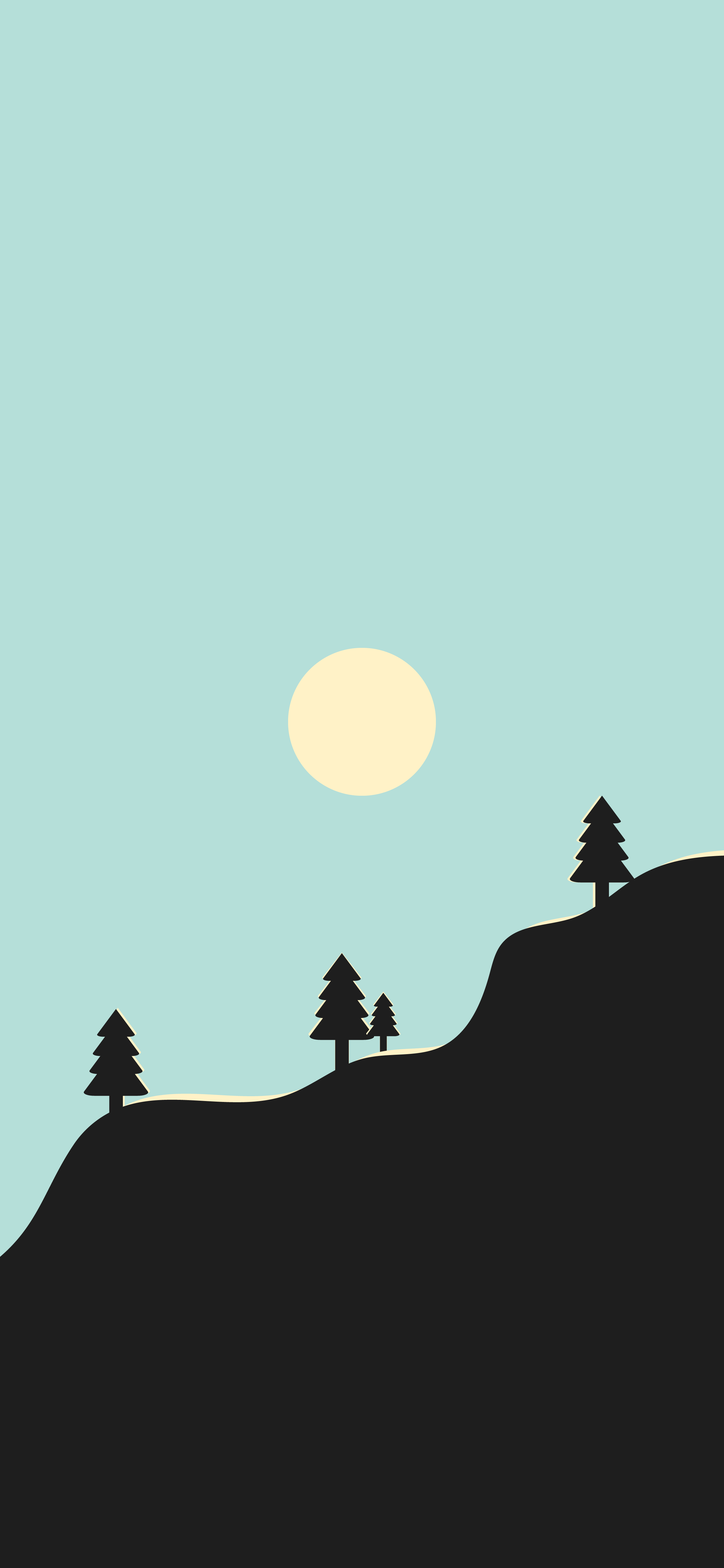 Minimalist nature day landscape wallpaper