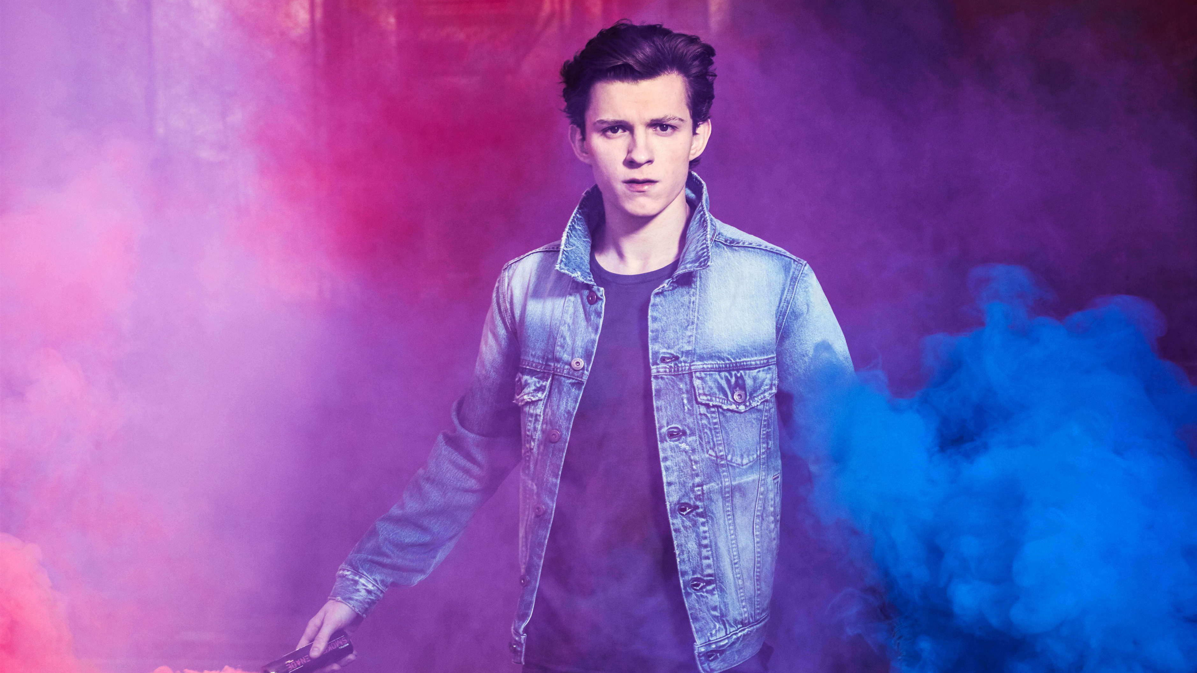 Tom Holland Wallpaper 4K, Colorful