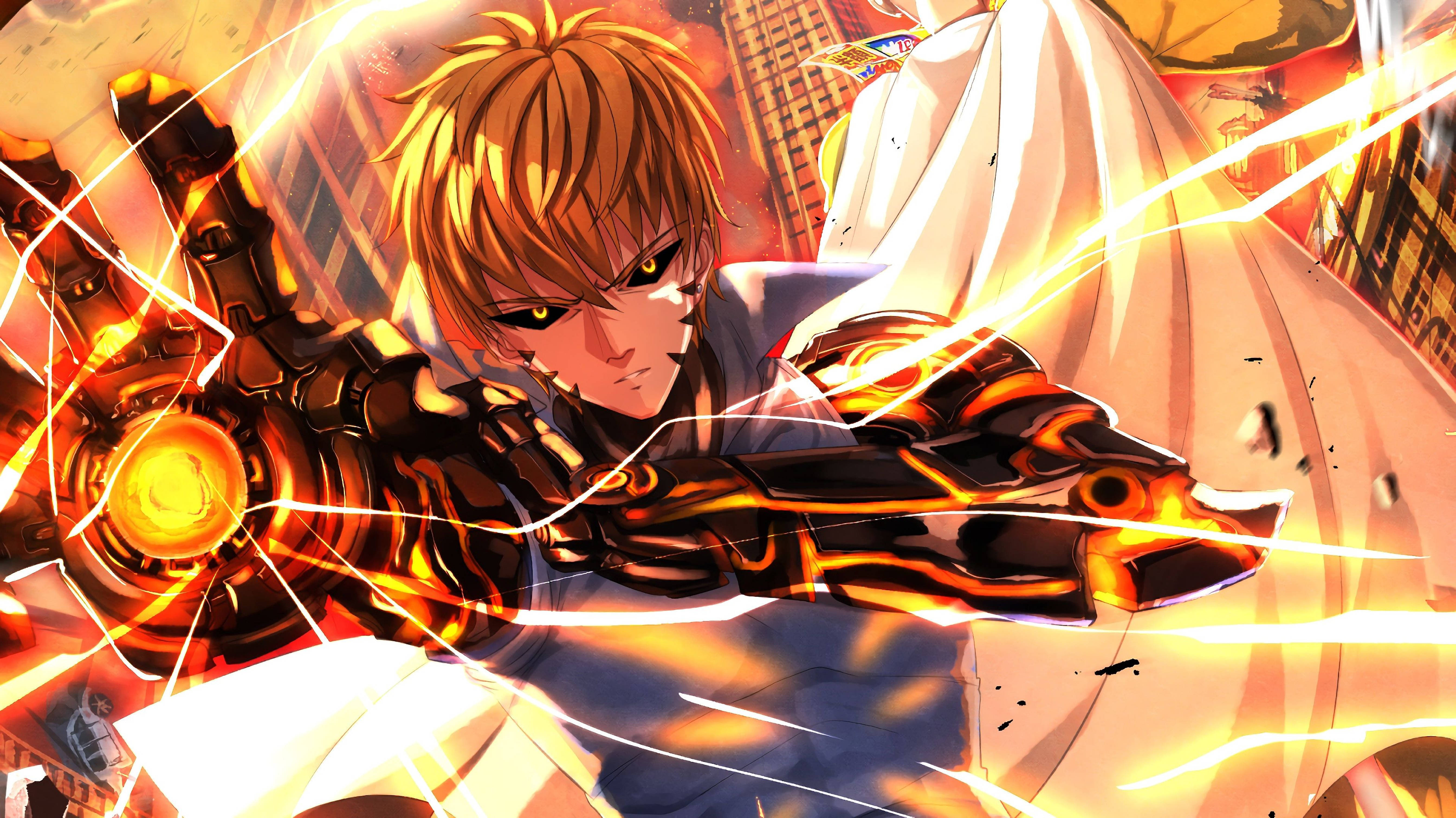 One Punch Man Wallpaper 4K, Game Art, Saitama, Genos, Boros