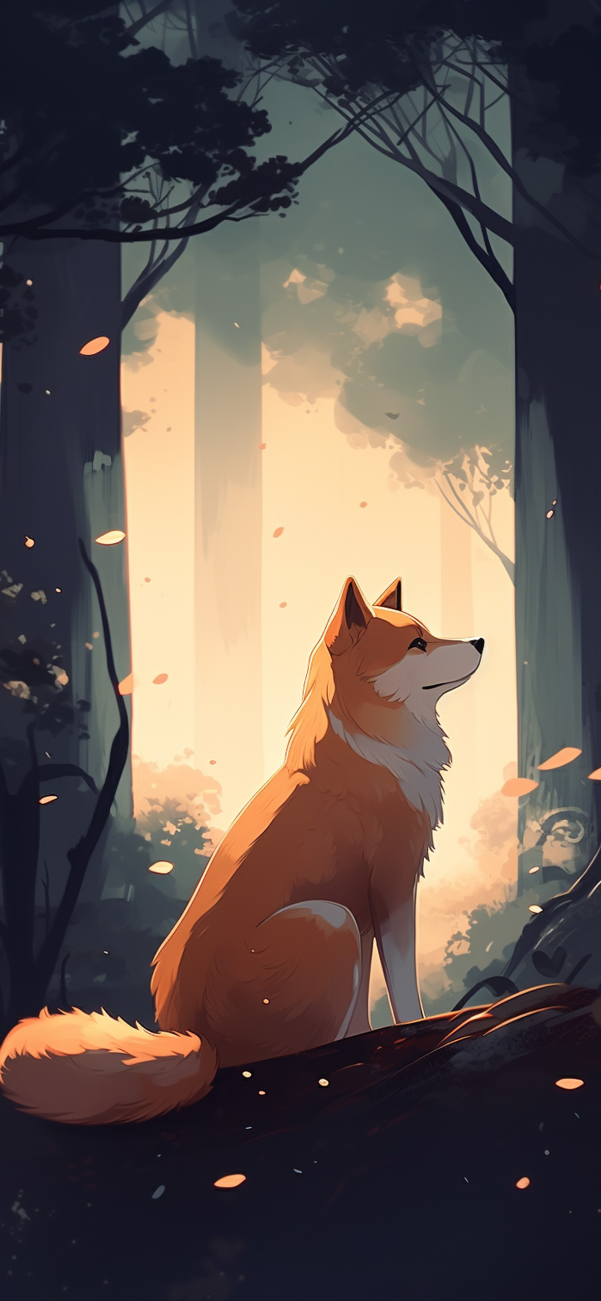 Shiba Inu in Forest Wallpaper Inu Wallpaper for iPhone 4k