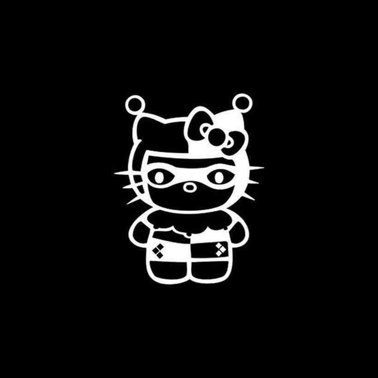 Hello Kitty Batman Harley Quinn Decal Sticker