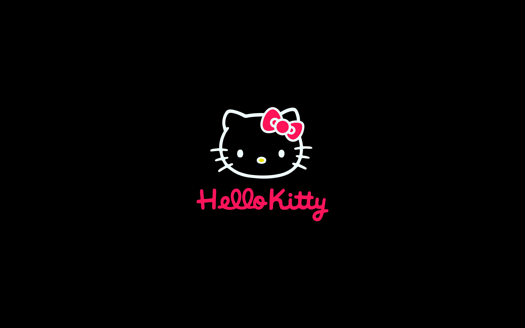 Hello Kitty Logo Art Cute Dark