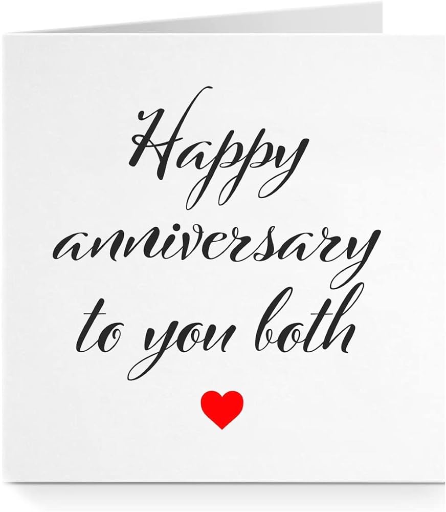 Happy Anniversary To You Both Red Heart Love Wedding Anniversary Card Him Her Son Daughter Friend Mum Dad The Both Of You Anniversary Card A273