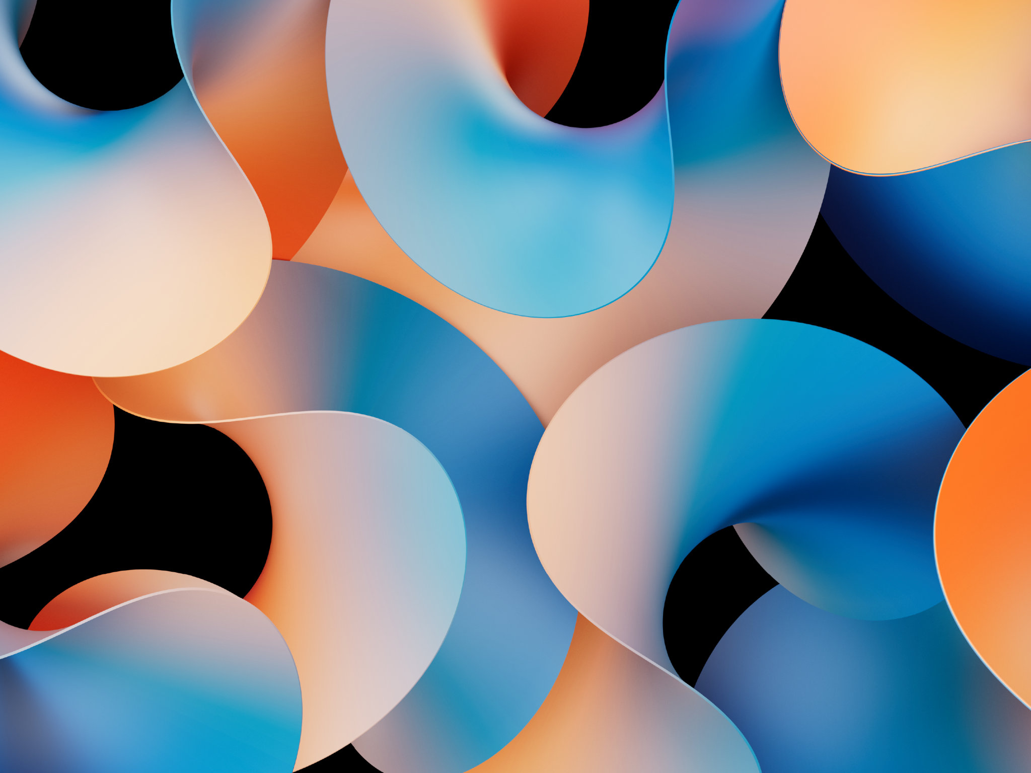 Gradient curves Wallpaper 4K, Colorful abstract