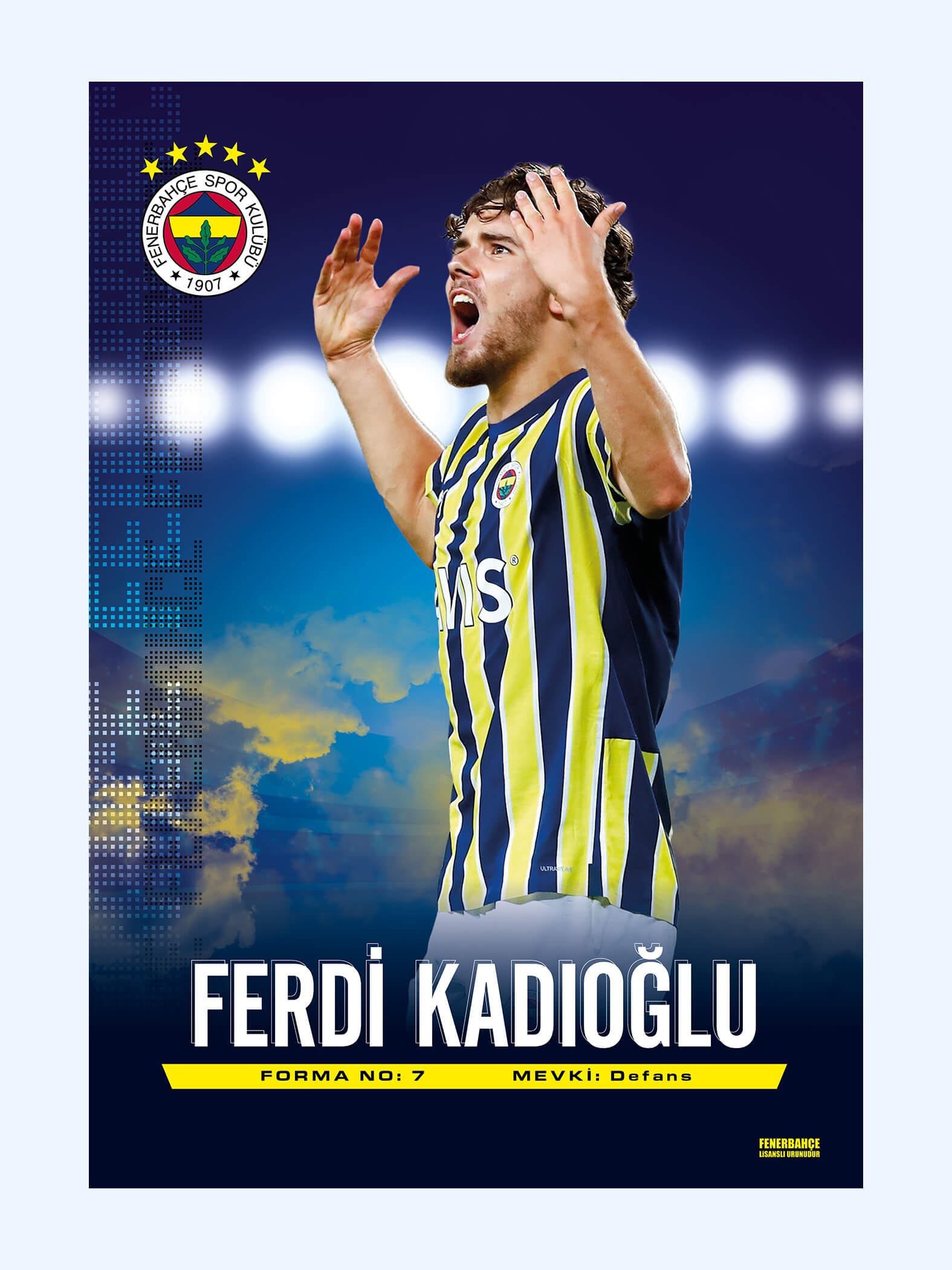 Fenerium. FB Ferdi Kadıoğlu Statik Kağıt Poster