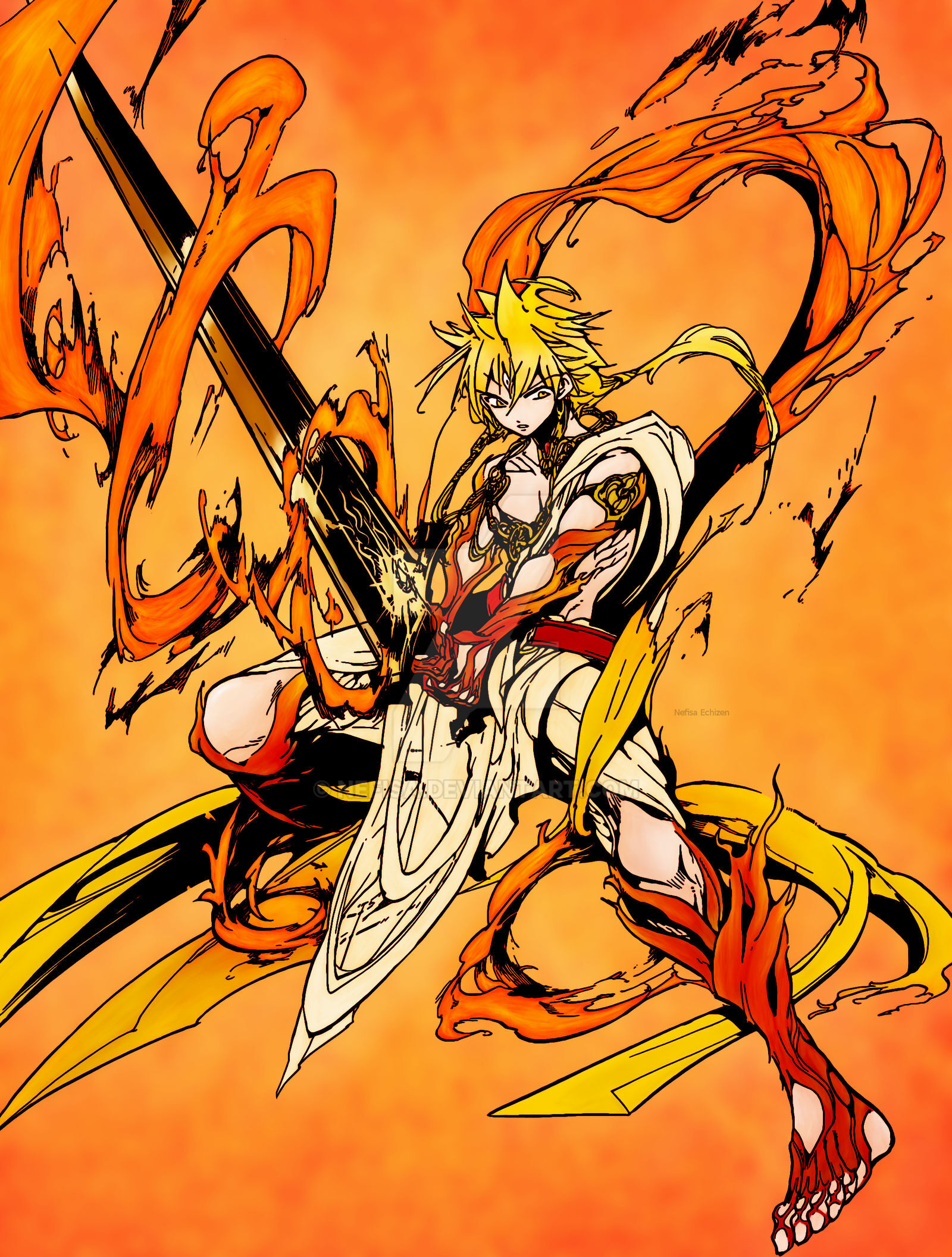 Alibaba (Magi) vs Ragna (Ragna Crimson)
