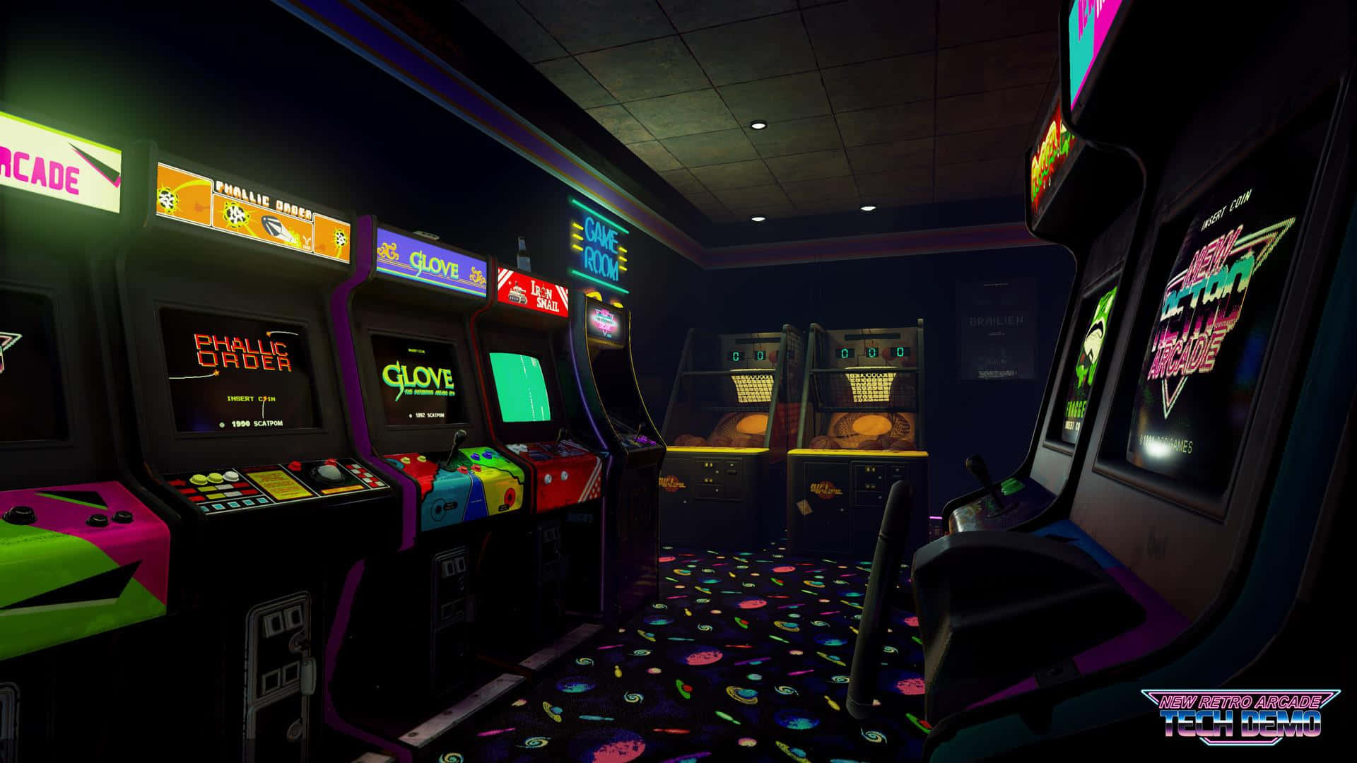 Vintage Arcade Game Wallpaper