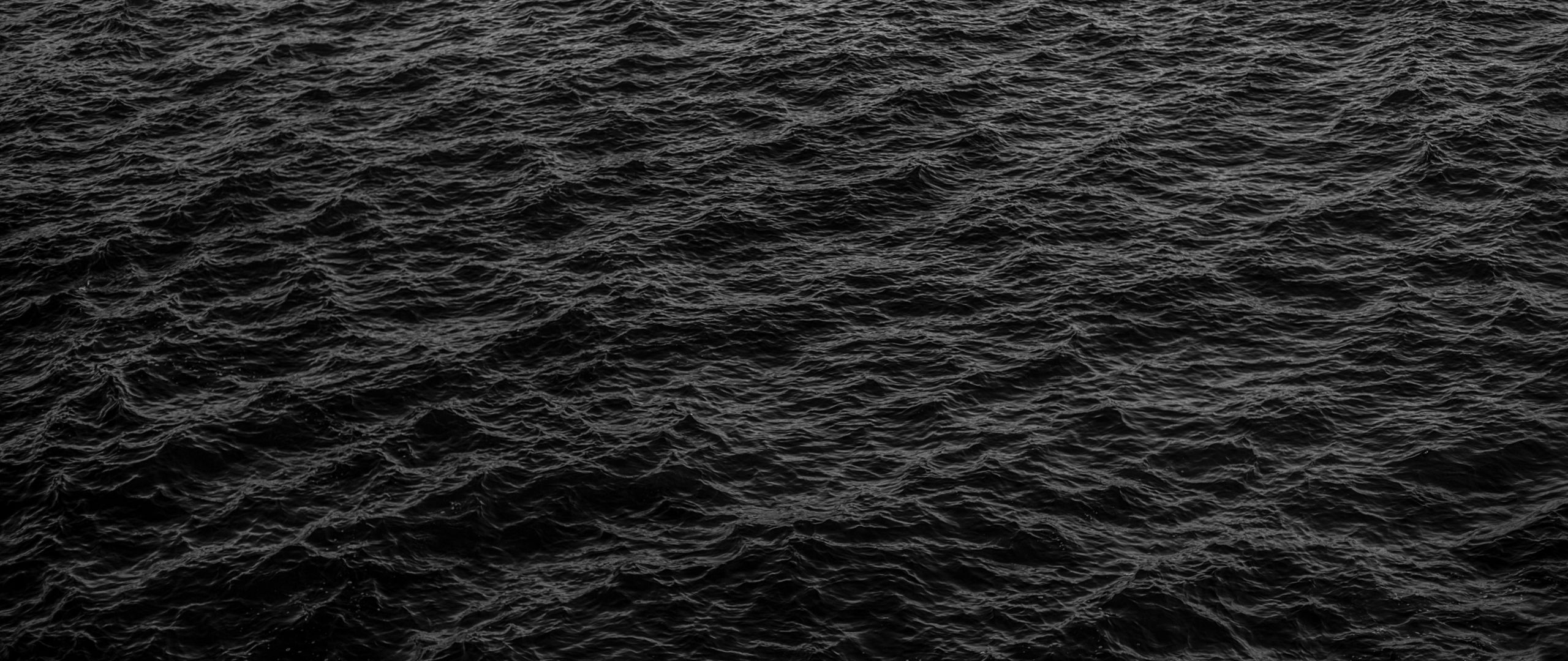 Download wallpaper 2560x1080 sea, waves, black, surface, water dual wide 1080p HD background
